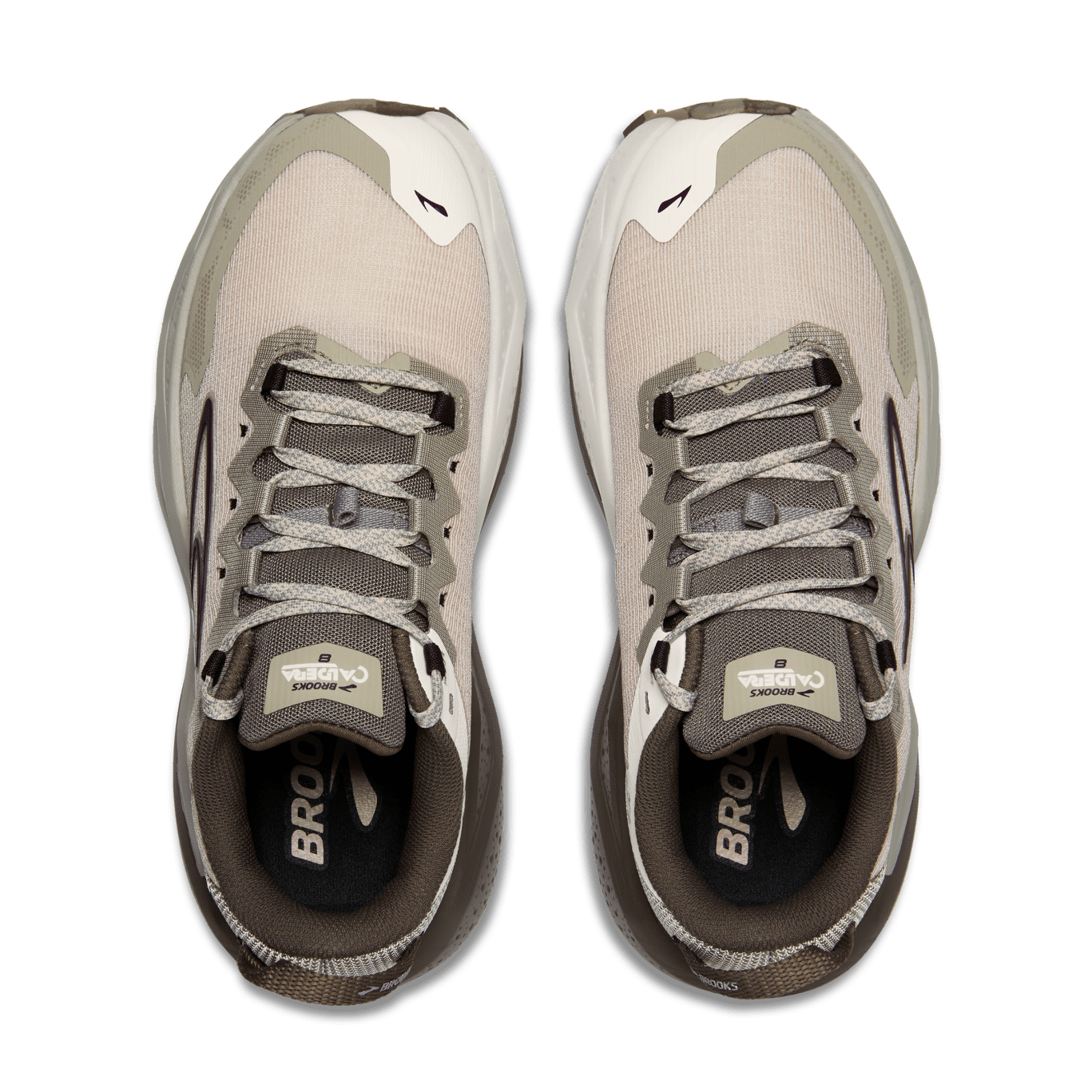 Brooks Caldera 8 Women's Trail Running Shoes - Almond Peach/Falcon/Coconut (B Width) | Lightweight Cushioned for Hiking & Outdoor Adventures