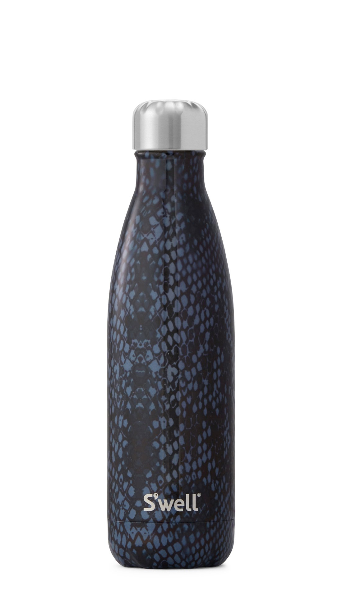 S'well Vacuum Insulated Stainless Steel Water Bottle - 17oz, Black Boa - Keeps Drinks Cold 24Hrs & Hot 12Hrs - Perfect for Gym, Hiking, Office & Outdoor Activities