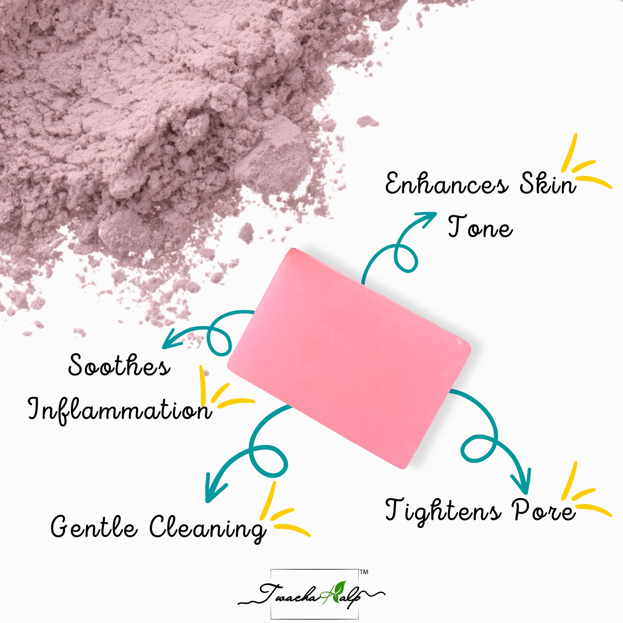 TWACHAKALP Premium Organic Calamine Soap for Acne & Skin Irritation - 100g x 2 Bars (200g Total) | Handmade Natural Soap for Sensitive Skin | Perfect for Face & Body Care, Eczema Relief & Daily Cleansing