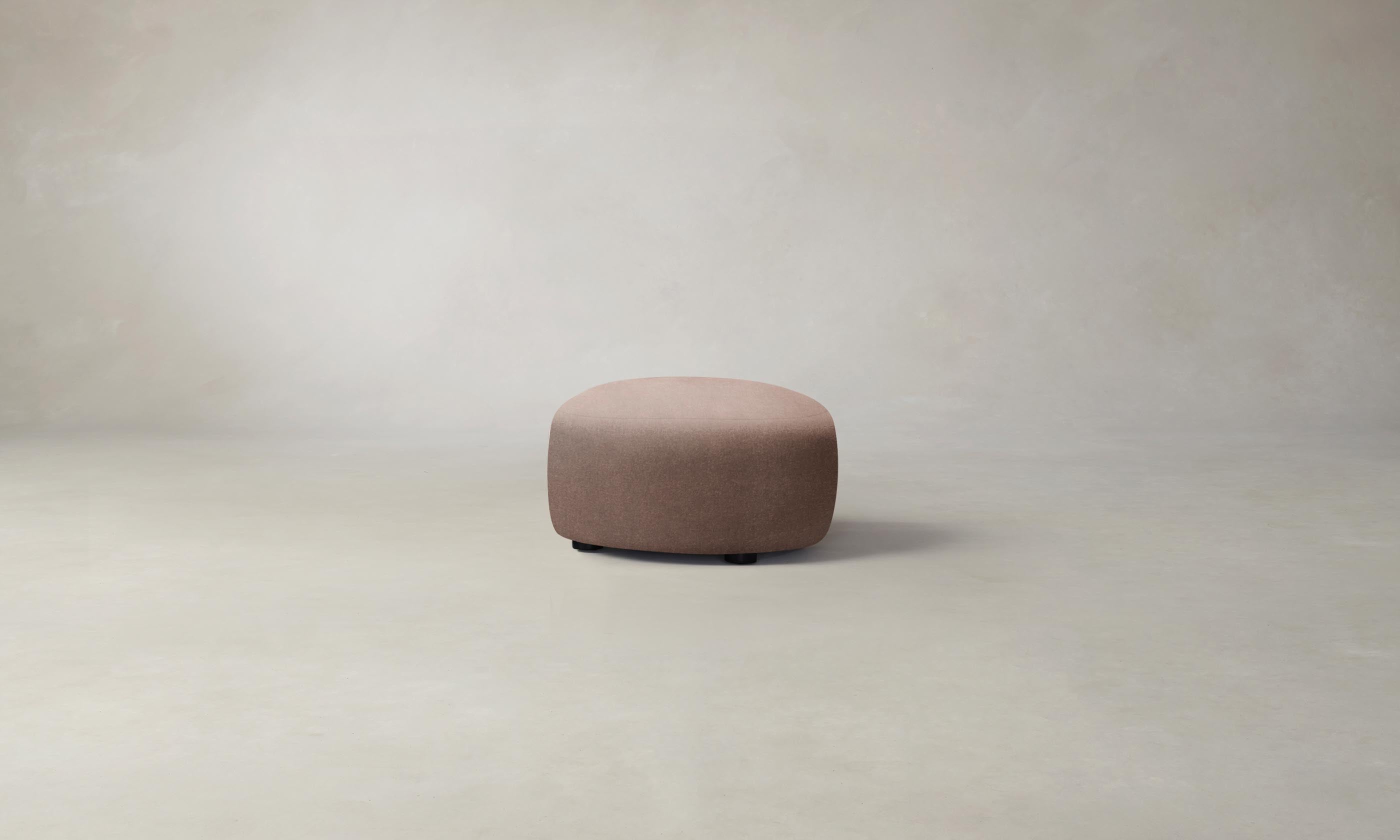 Luxury Mohair Peony Chelsea Ottoman - Elegant Footstool for Living Room, Bedroom & Lounge - Perfect for Relaxing & Home Decor