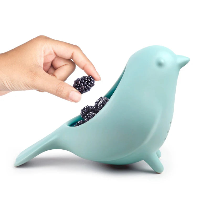 Fred Blue Bird Ceramic Colander - Durable Kitchen Strainer for Pasta, Fruits & Vegetables | Perfect for Cooking, Baking & Healthy Meal Prep