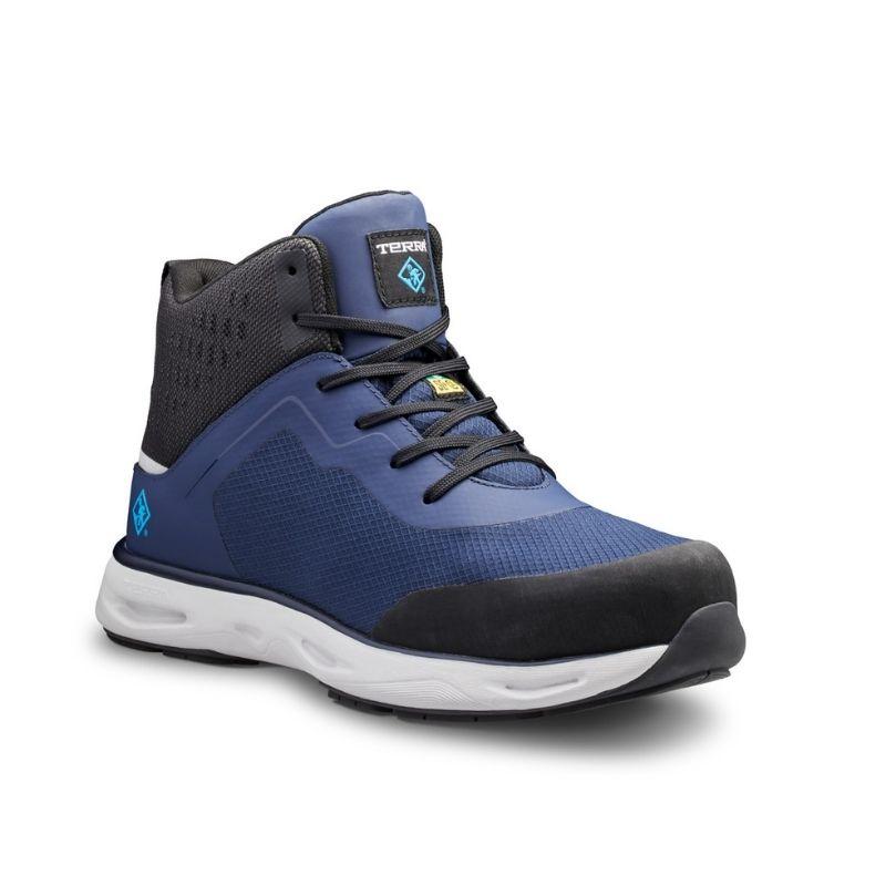 Terra Lites MID TR0A4NS3IE0 SD Unisex Composite Toe Athletic Safety Shoes - Blue | Lightweight Work Shoes for Construction, Warehouse & Industrial Safety | OSHA Compliant Slip Resistant Work Boots