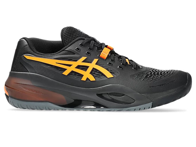 ASICS Men's Gel Resolution X Tennis Shoes - Black/Shocking Orange | High-Performance Court Shoes for Competitive Play & Training