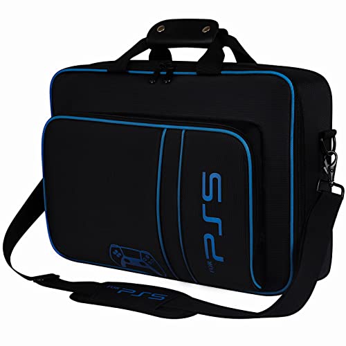 Alltripal PS5 Carrying Case - Travel Storage Bag for PlayStation 5 Console & Accessories | Protective Shoulder Bag Fits PS5 Disc/Digital Edition, Controller, Headset, Stand & Game Cards | Perfect for Travel, Gaming Parties & Secure Storage