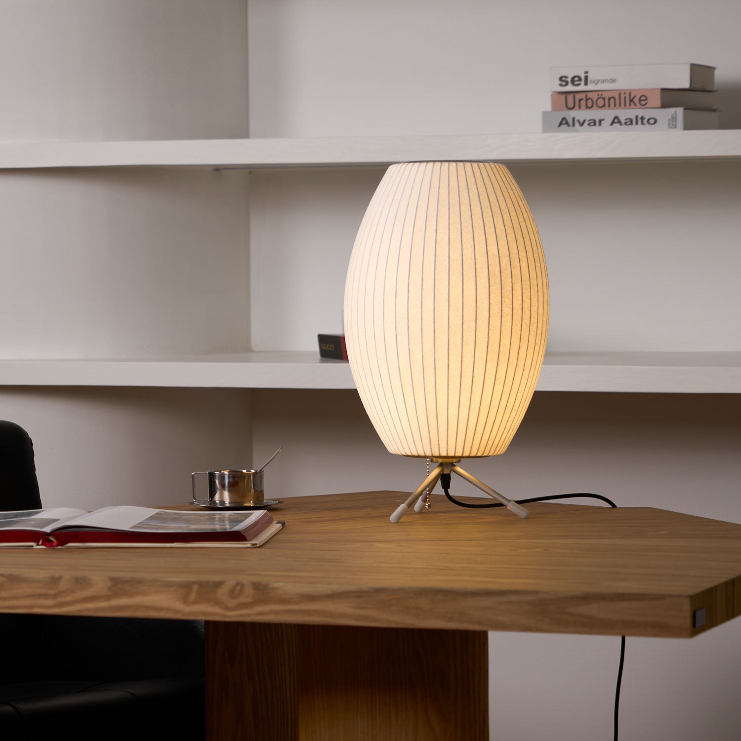 Nelson Tripod Table Lamp - Modern Adjustable Desk Light for Home Office, Bedroom & Living Room - Stylish Mid-Century Design with Warm Ambient Lighting