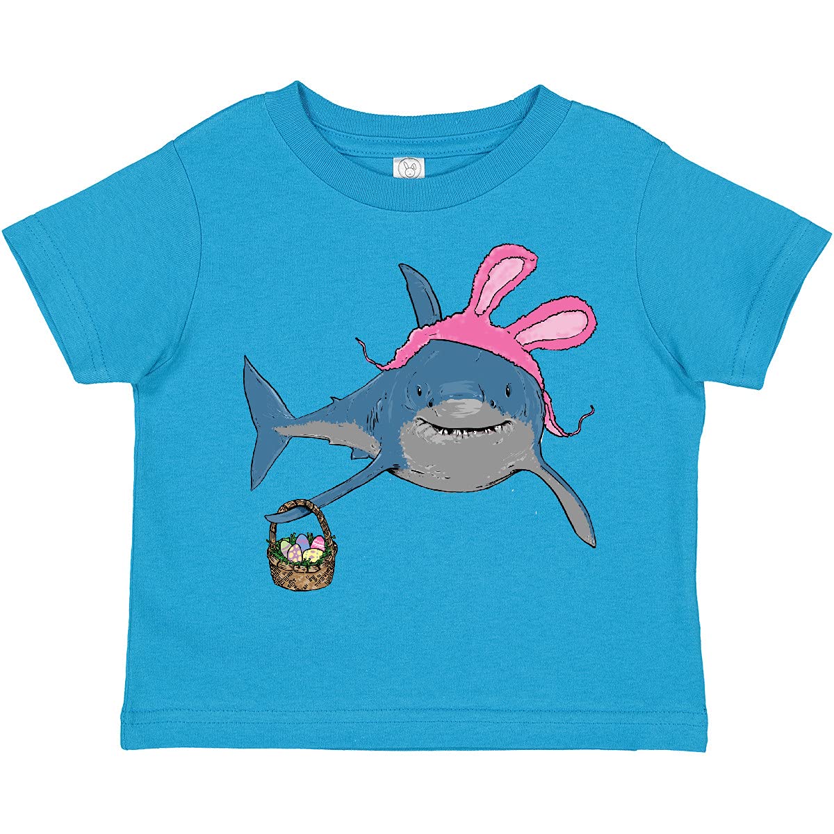 Inktastic Easter Bunny Shark Hunt Toddler T-Shirt - Cute Easter Outfit for Boys & Girls - Perfect for Easter Egg Hunts, Spring Parties & Family Photos
