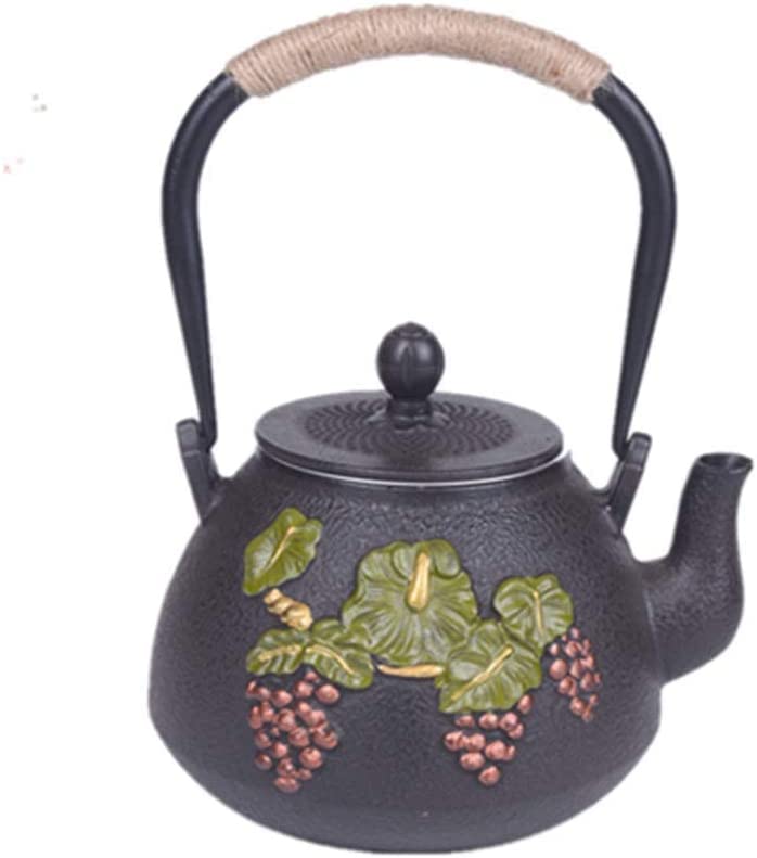 Premium Japanese Cast Iron Teapot 1200ml - Enhances Tea Flavor, Perfect for Green Tea & Teabags - Ideal for Home, Office & Tea Ceremonies