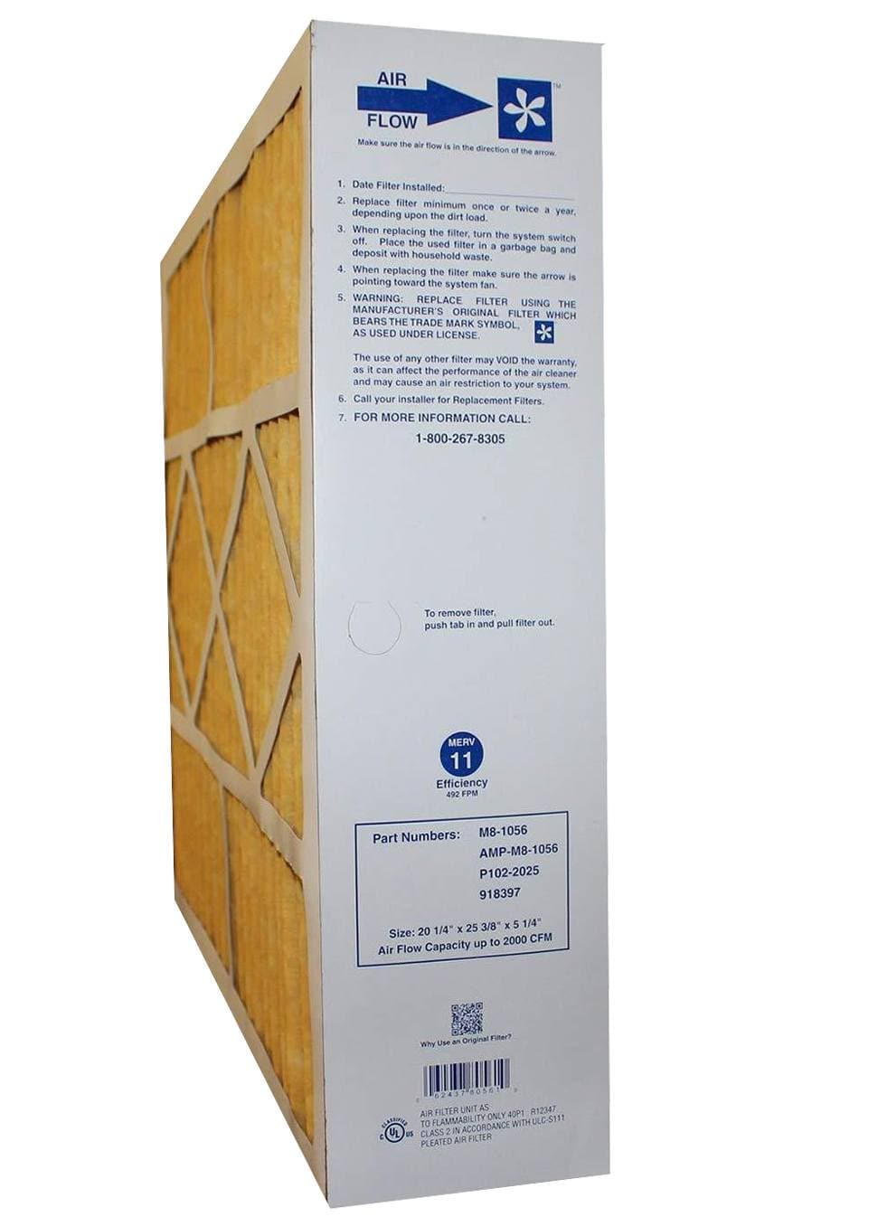 Goodman / Five Seasons M8 1056 20x25x5 MERV 11 Furnace Air Filter - 1 Pack - High Efficiency HVAC Filter for Home & Office Use