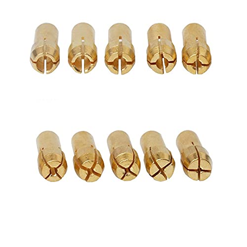 High-Quality Mini Drill Brass Collet Set (0.5-3.2mm) for Power Tools - 11pcs Precision Brass Nuts for Drilling Machine Accessories - Perfect for DIY Projects, Jewelry Making & Small Repairs