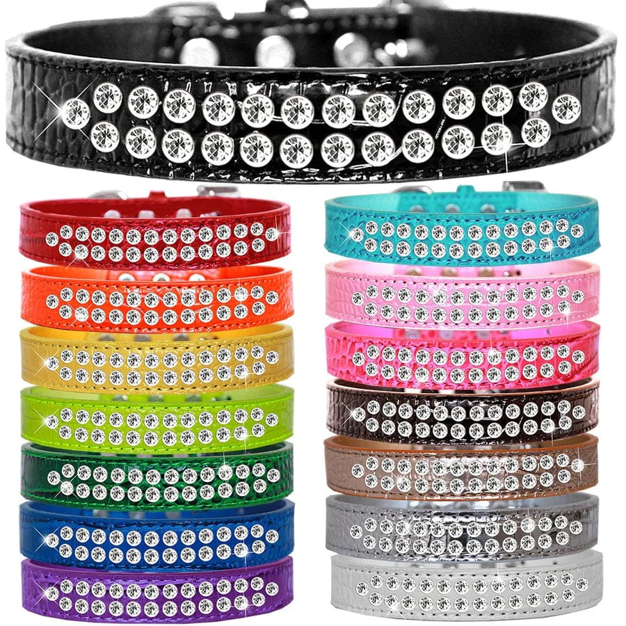 Sparkling Rhinestone Dog Collar - Glamorous Pet Accessory for Small & Medium Dogs - Perfect for Parties, Weddings & Special Occasions