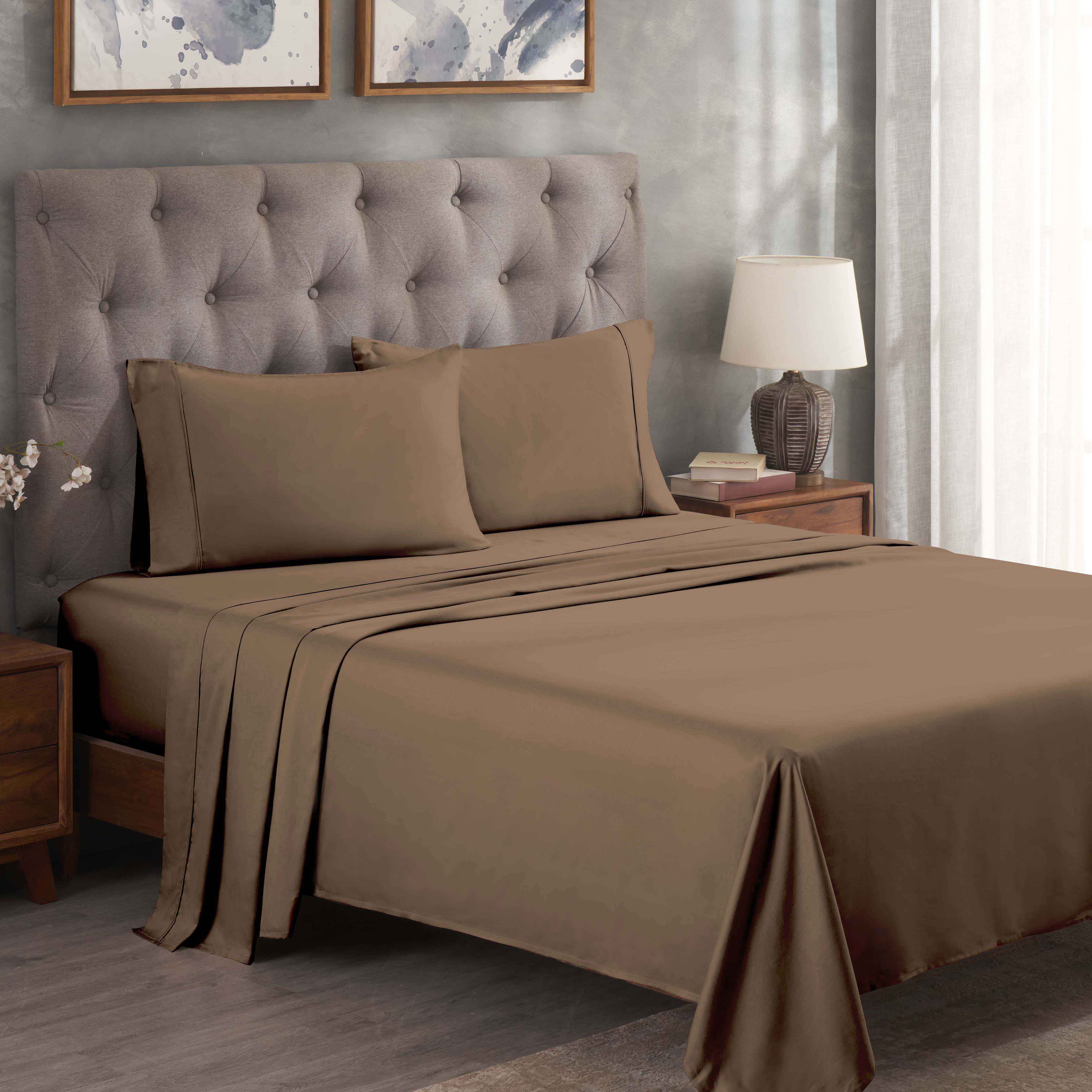 Premium 300 Thread Count Egyptian Cotton Bed Sheet Set - Soft, Breathable & Durable for Ultimate Comfort - Perfect for Luxury Bedrooms & Hotels