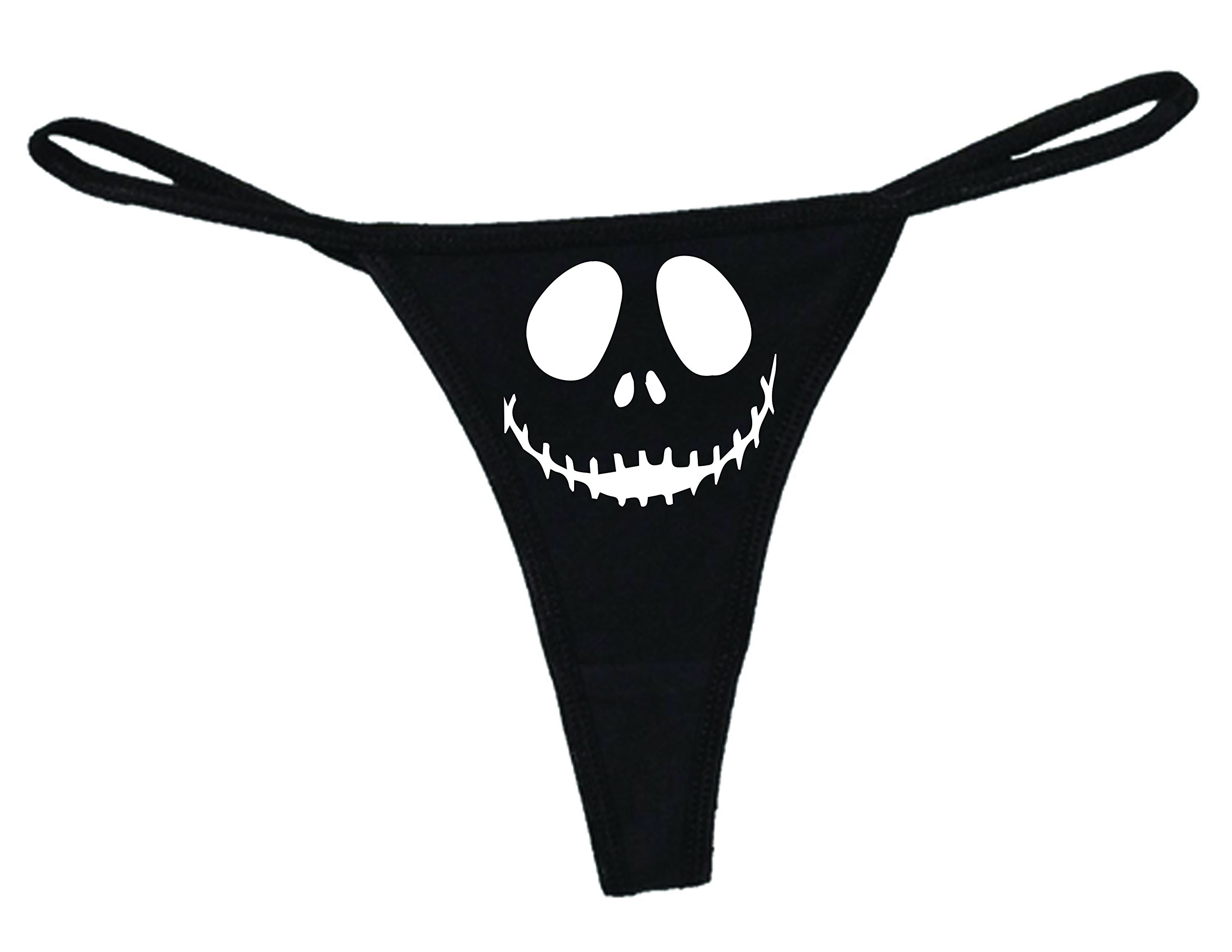 STUFF WITH ATTITUDE Nightmare Black Thong Panties - Sexy Lingerie for Women, Comfortable & Stylish Underwear - Perfect for Date Night, Halloween Costumes & Boudoir Photography