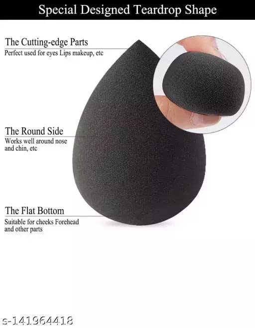 Professional Makeup Sponge Beauty Blender for Flawless Foundation & Concealer Application - Soft Pink Makeup Sponge Puff (Pack of 2) - Perfect for Liquid, Cream & Powder Cosmetics | Home & Travel Use