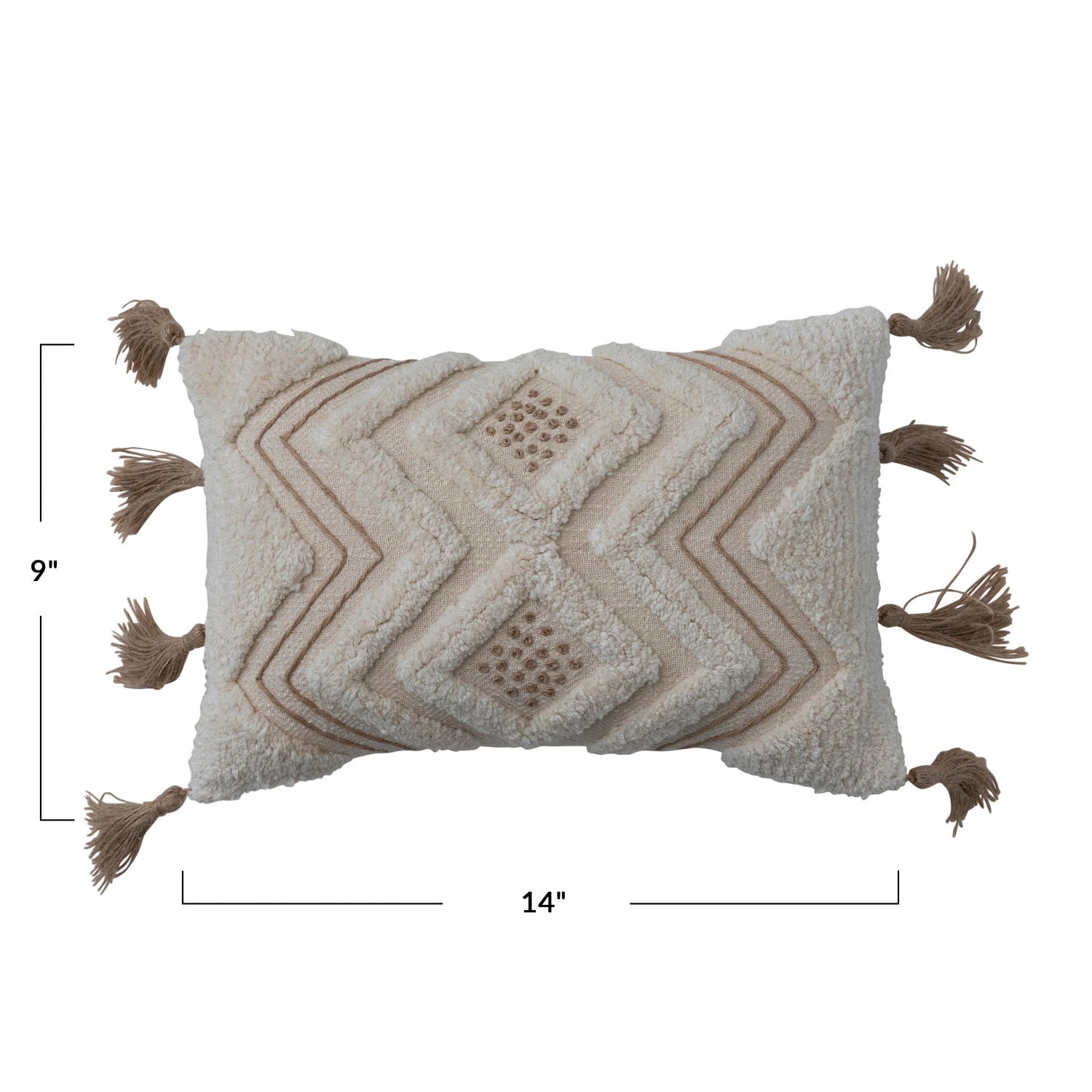 Organic Cotton Slub Lumbar Support Pillow for Back Pain Relief - Ergonomic Cushion for Office Chair, Sofa & Car Seat - Breathable Home & Travel Comfort