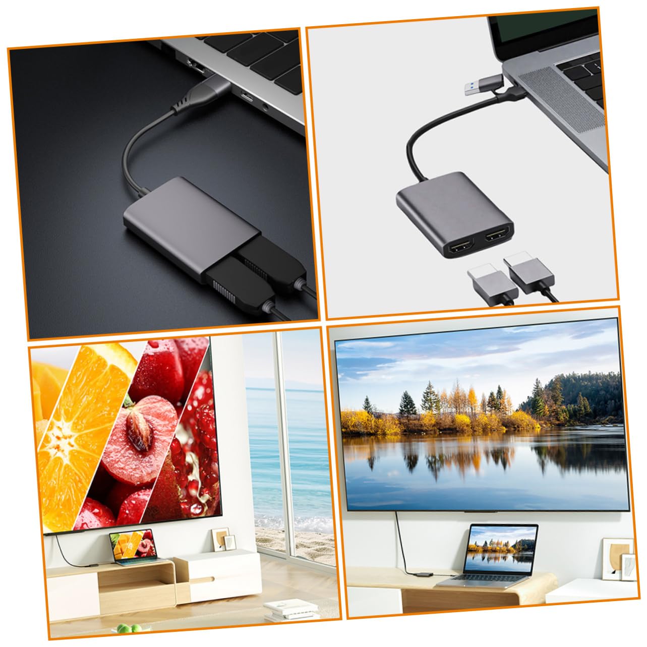 HOMSFOU USB Hub for Laptop - 4-Port USB 3.0 Extension Adapter with Fast Data Transfer - Extra USB Ports for MacBook, PC, Desktop, Gaming Setup & Office Work