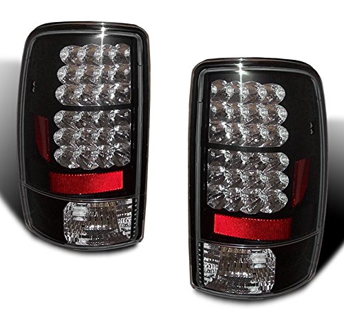 High-Performance LED Tail Brake Lights - Black Replacement for 2000-2006 Chevy Suburban Tahoe & GMC Yukon XL Denali | Durable & Bright for Night Driving & Enhanced Safety