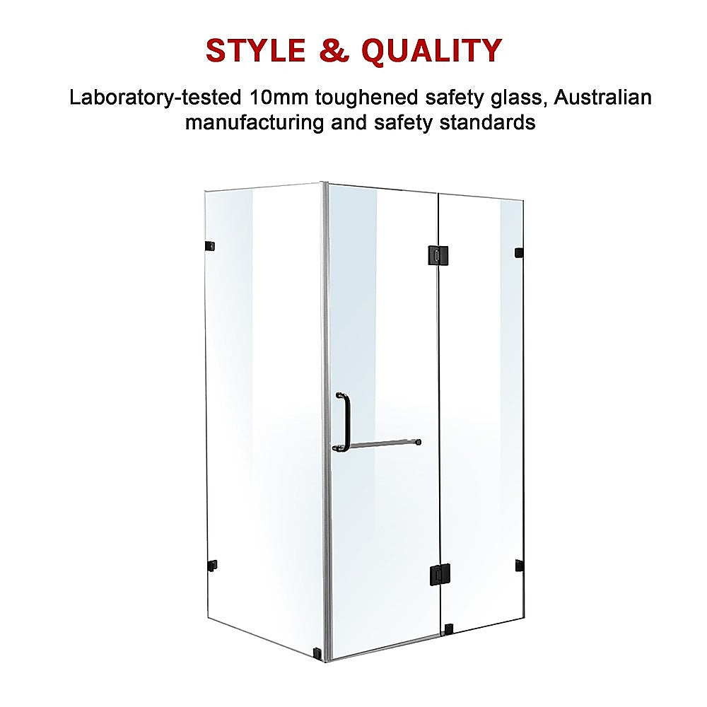 Frameless 10mm Glass Shower Screen 1200 x 1000mm - Premium Bathroom Enclosure by Della Francesca | Perfect for Modern Walk-In Showers and Spa Bathrooms