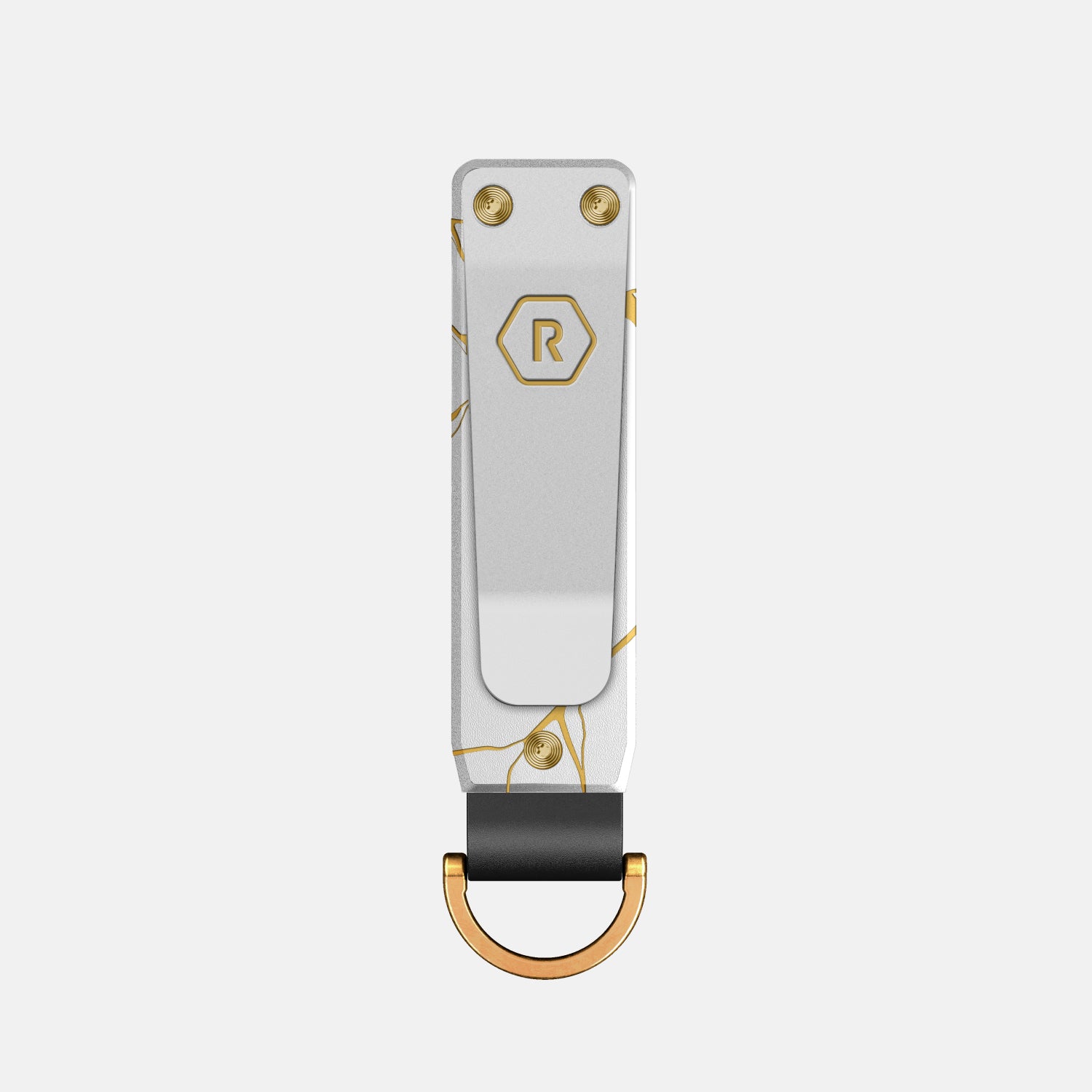 Ridge KeyCase Kintsugi White - Stylish and Durable Key Holder for Everyday Use, Travel, and Organization