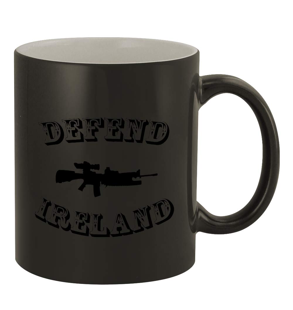 Funny Color Changing Coffee Mug - 11oz Ceramic Magic Cup with 'Defend Ireland #213' Design | Perfect for Humor Lovers, Gifts & Office Use