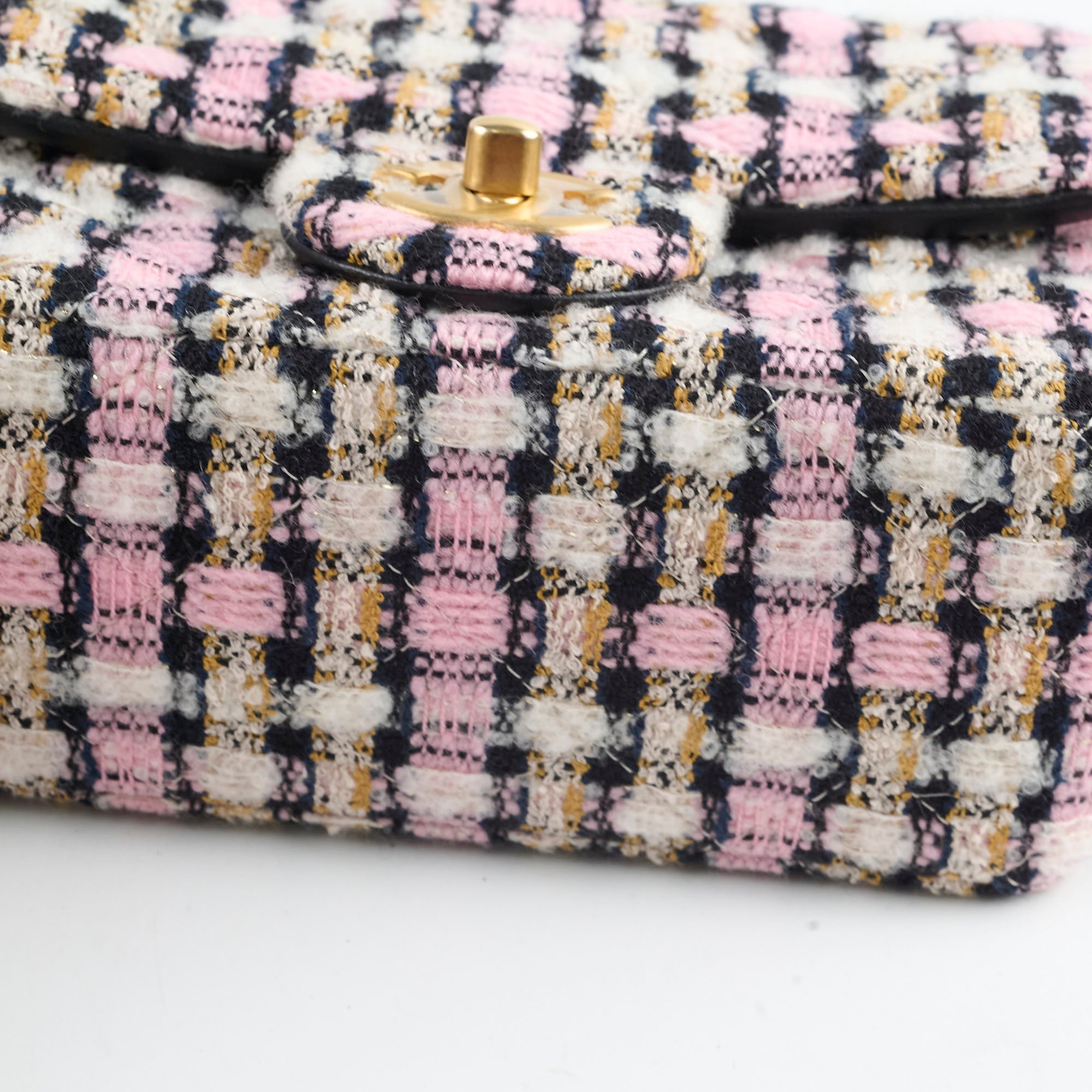 Chanel Mini Square Crush Tweed Pink Bag with Microchip - Luxury Crossbody Purse for Women, Perfect for Parties, Dating & Special Occasions