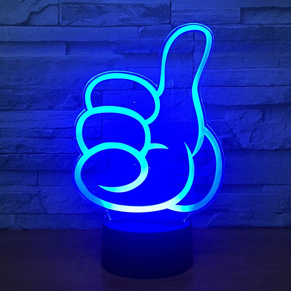3D LED Night Light with Touch Switch - 7 Color Changing Optical Illusion Table Lamp for Kids Room, Bedside, Desk Decor | Perfect Gift for Christmas, Birthday, Home Decoration & Children's Toy