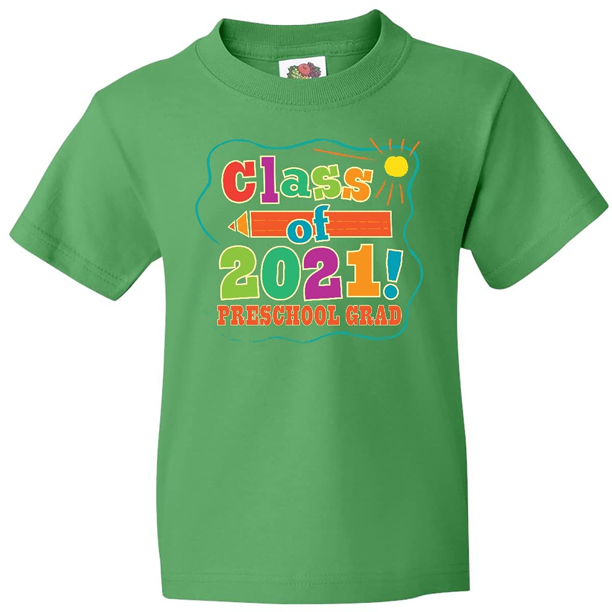 Inktastic Class of 2021 Preschool Graduation Youth T-Shirt - Cute Kids Graduation Outfit for Kindergarten Ceremony & School Celebration