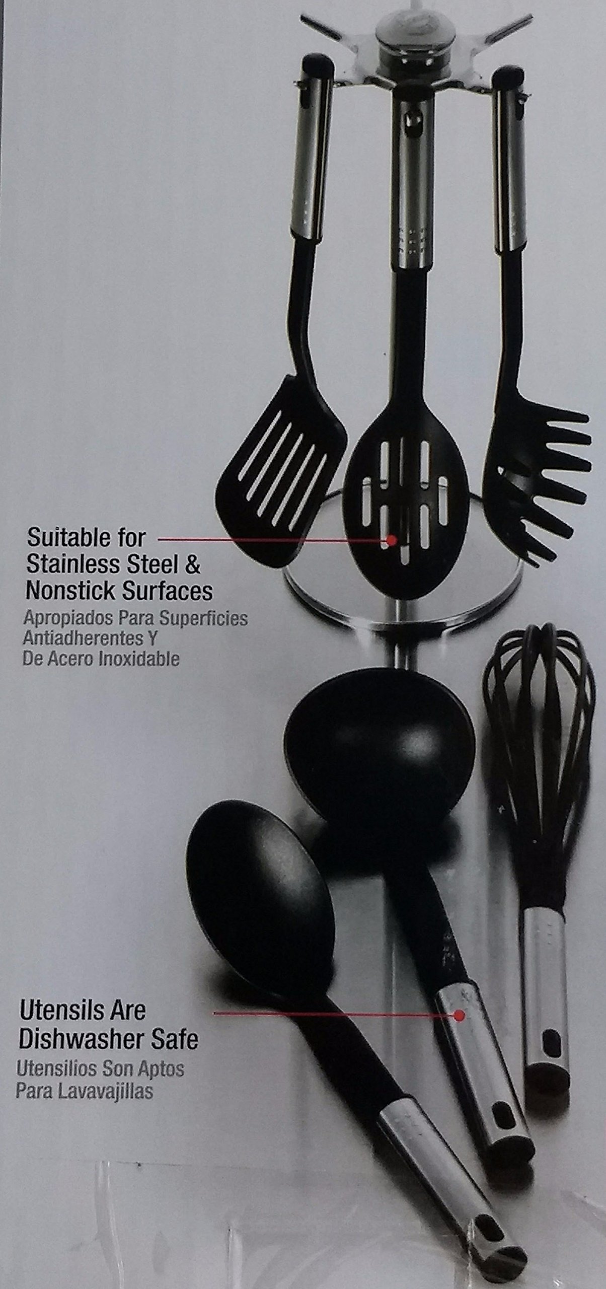 7-Piece Kitchen Utensil Set with Stand - Essential Cooking Tools for Home Chefs | Perfect for Baking, Stirring & Serving