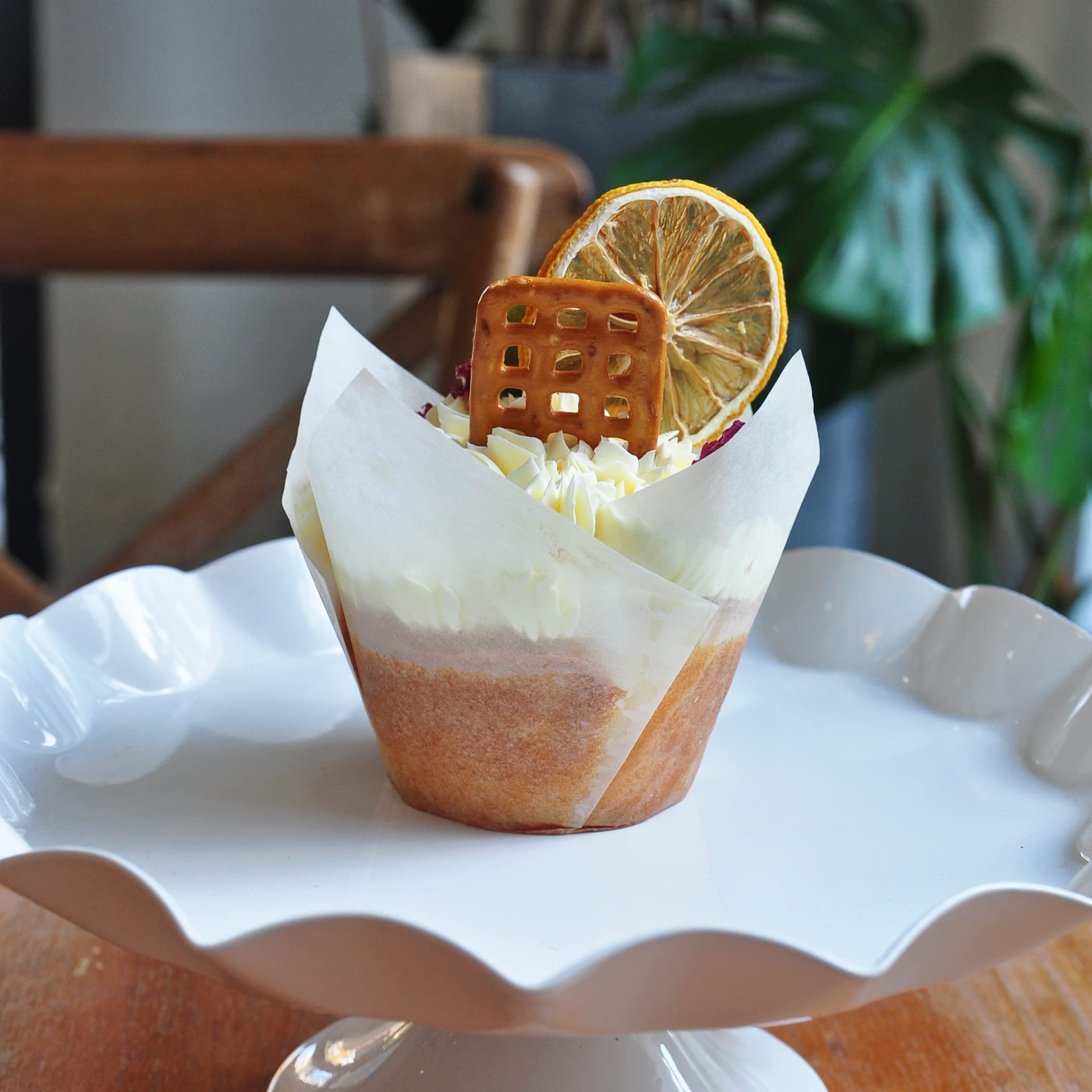 Premium White Tulip Baking Cups 2.25