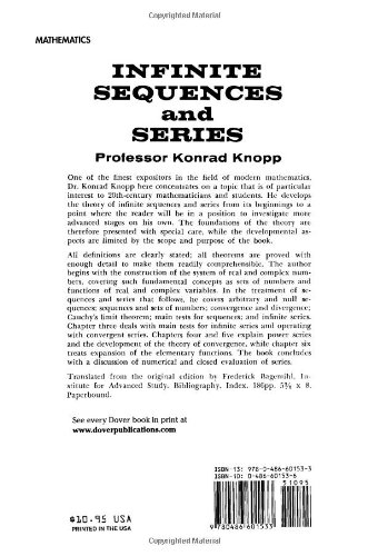 Infinite Sequences and Series - Dover Books on Mathematics | Advanced Calculus Study Guide for College Students & Math Enthusiasts