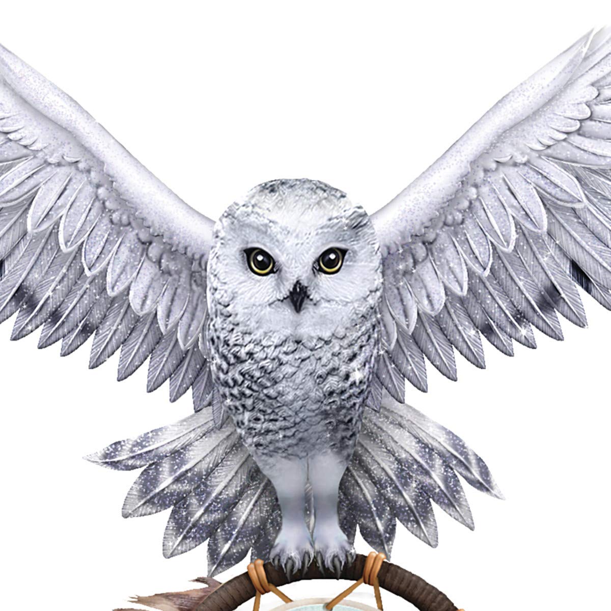 The Hamilton Collection Jody Bergsma Hand-Painted Owl and Dreamcatcher Figurine - May All Your Dreams Come True - Perfect for Home Decor, Gift Giving & Spiritual Inspiration