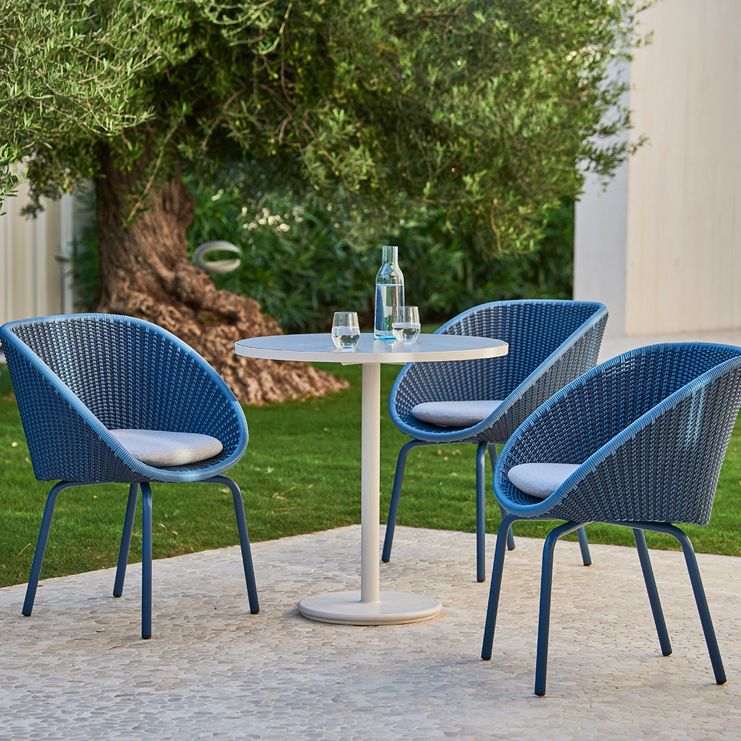 Round Cafe Table - Outdoor & Indoor Dining, Patio, Restaurant, Coffee Shop, Bistro - Perfect for Home, Office, and Commercial Use