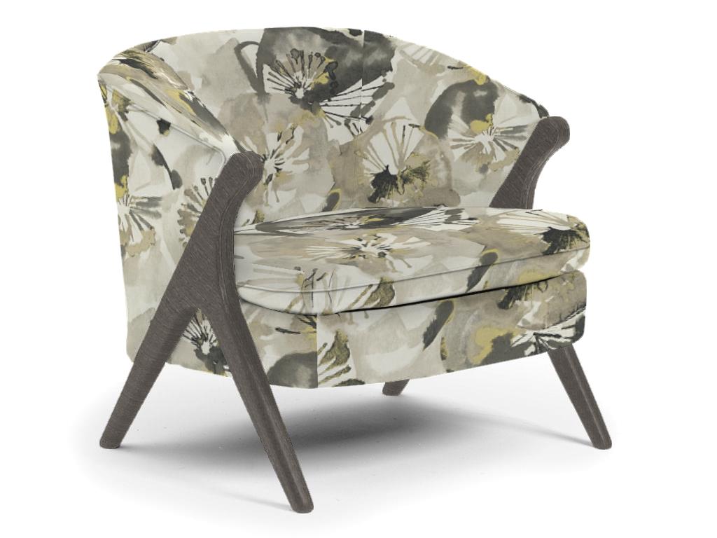 Tatiana Accent Chair - Modern Upholstered Lounge Chair with Wooden Legs for Living Room, Bedroom & Office Decor | Comfortable Reading Chair with Soft Cushions | Perfect for Home, Apartment or Workspace