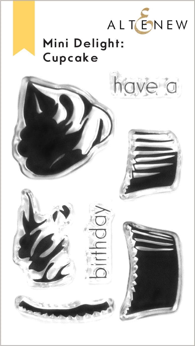 Mini Delight Cupcake Stamp & Die Set for Card Making, Scrapbooking & DIY Crafts - Perfect for Birthday Invitations & Handmade Greeting Cards