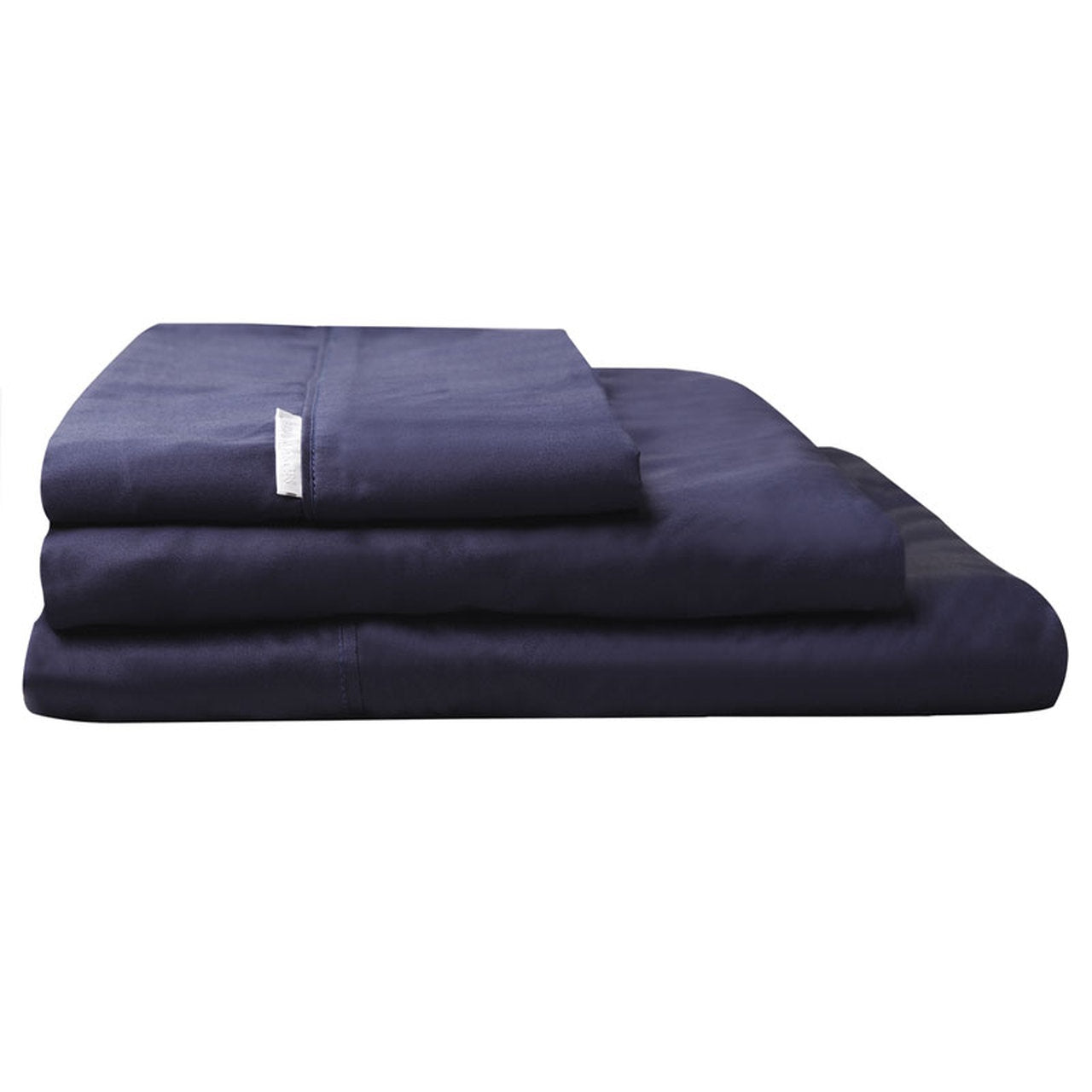 Premium 400 Thread Count Egyptian Cotton Sateen Sheet Set - Navy Blue - Queen Size Bed Sheets - Soft & Breathable Luxury Bedding for Hotel-Like Comfort - Perfect for Master Bedroom, Guest Room & Airbnb