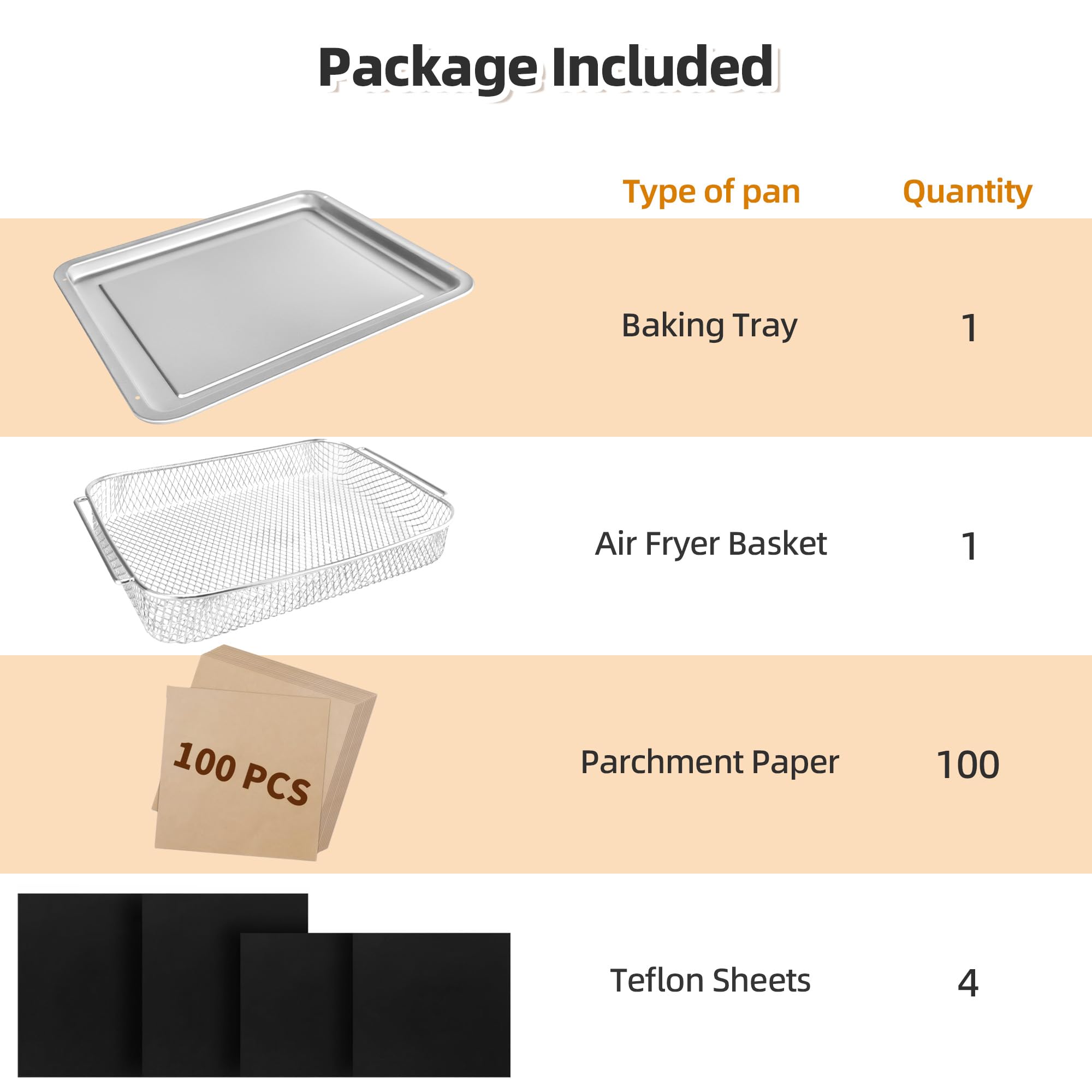 Emeril Lagasse 26 Qt Air Fryer Accessories Set - Non-Stick Baking Pans, Air Fryer Basket, Parchment Paper & Teflon Mats for Extra Large Air Fryer Oven | Perfect for Healthy Cooking, Meal Prep & Family Gatherings