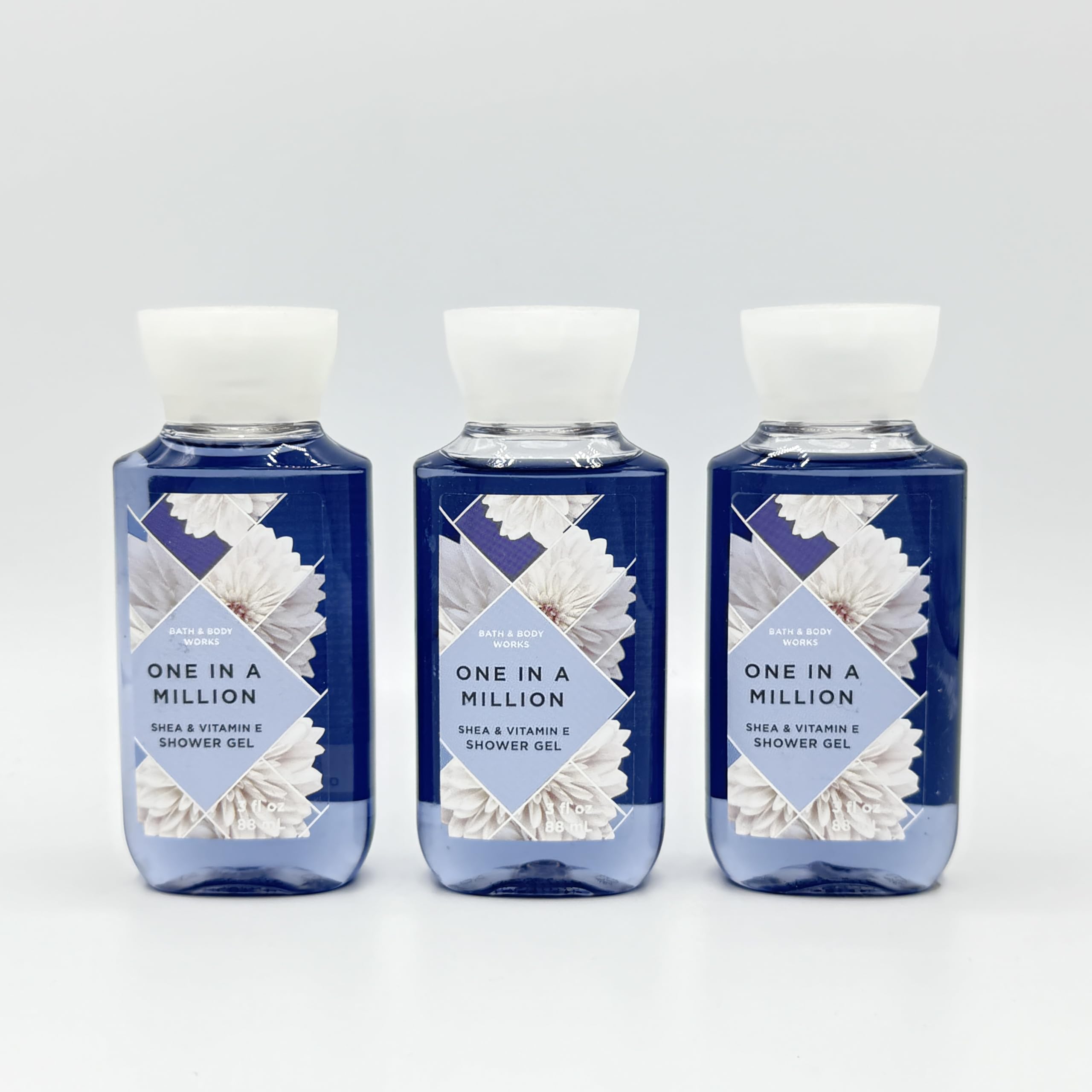 One In A Million 3-Piece Bath Bundle | Travel Size Shower Gels Set (3 x 3oz) - Perfect for Vacation, Gym & On-The-Go Use
