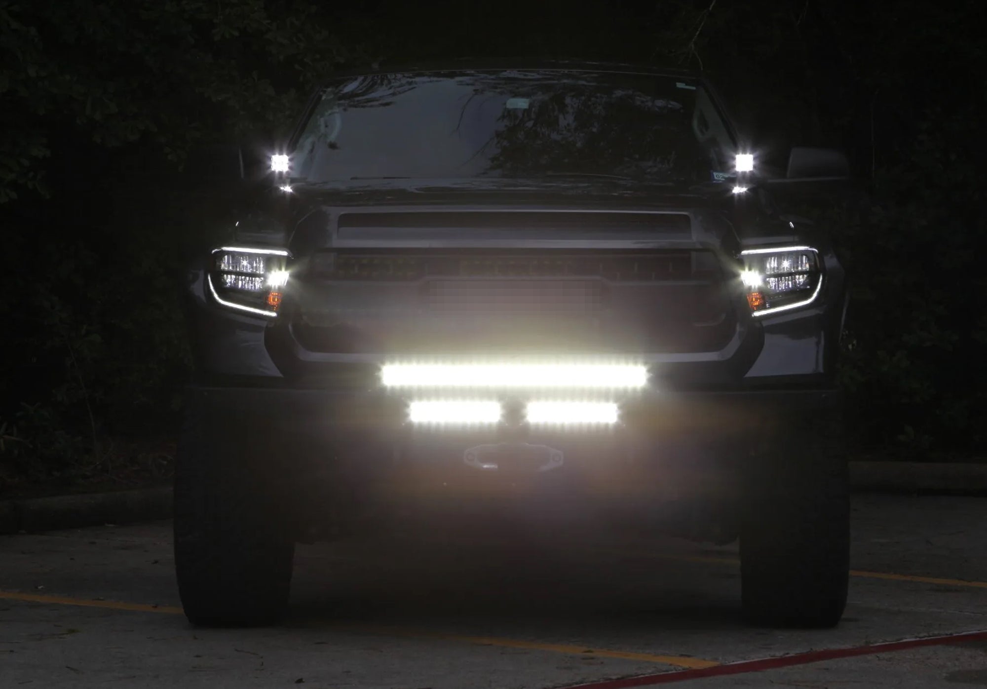 40W CREE LED Pod Light Kit with A-Pillar Brackets & Wiring Harness for 2007-2021 Toyota Tundra - Off-Road Lighting, Fog Lights, Truck Accessories