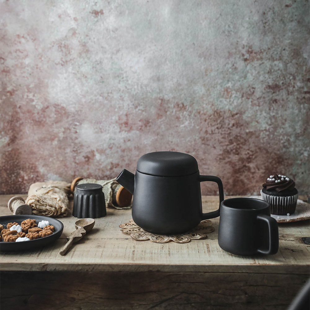 Premium Ceramic Teapot Set with Infuser - 6 Cup Capacity, Elegant Porcelain Tea Pot with 4 Matching Cups - Perfect for Afternoon Tea, Gifts & Home Decor