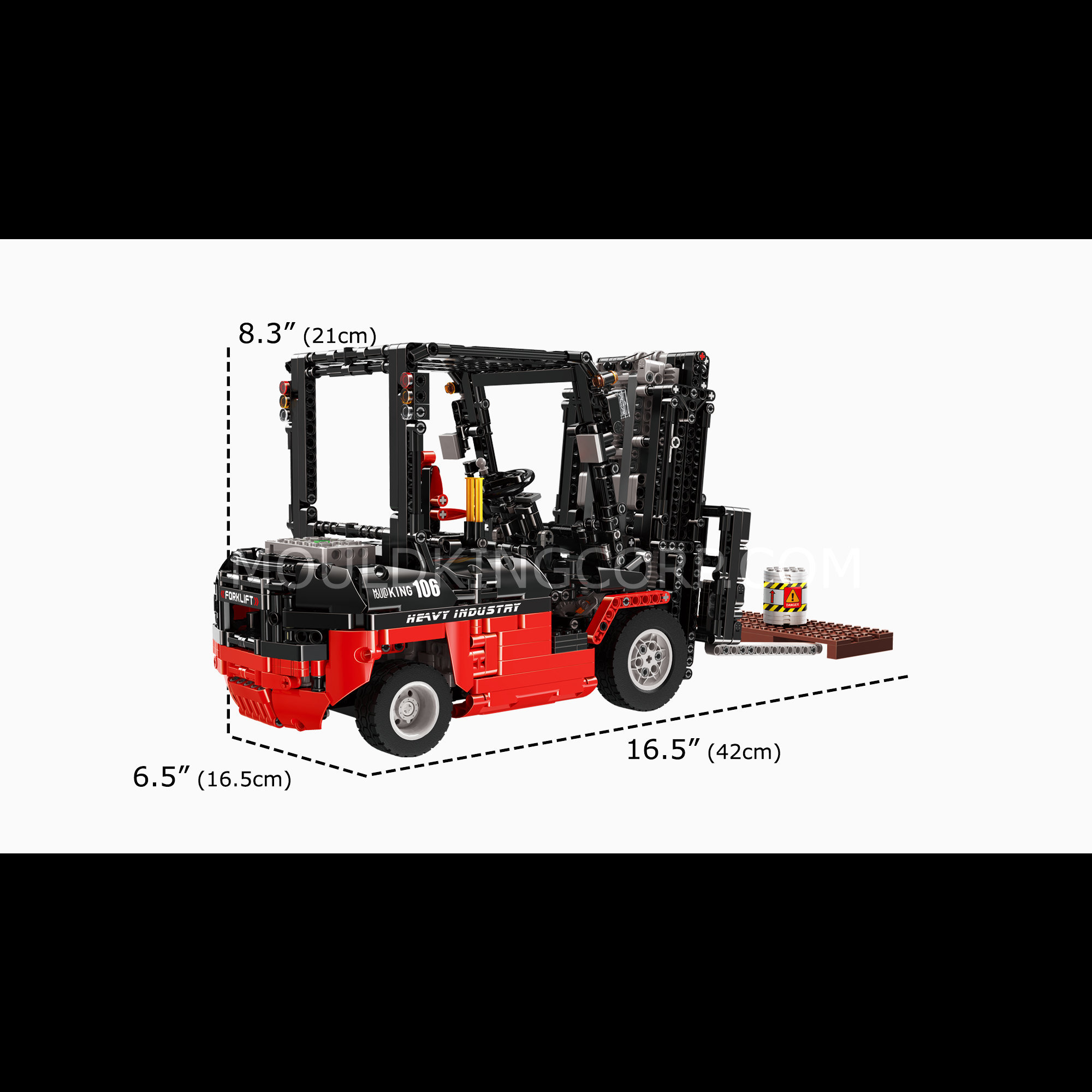 MOULD KING 13106S Remote Control Forklift Building Toy Set - 1,743 PCS STEM Construction Blocks for Kids & Adults | DIY Engineering Toy for Collectors, Birthday Gifts & Home Decoration