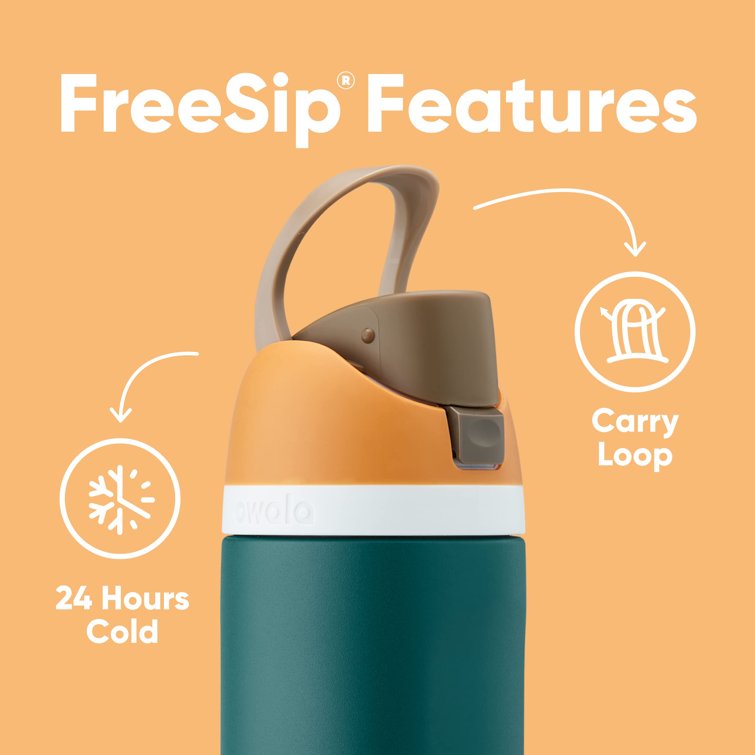 Owala FreeSip 40oz Stainless Steel Water Bottle with Straw - BPA-Free for Sports, Gym & Travel