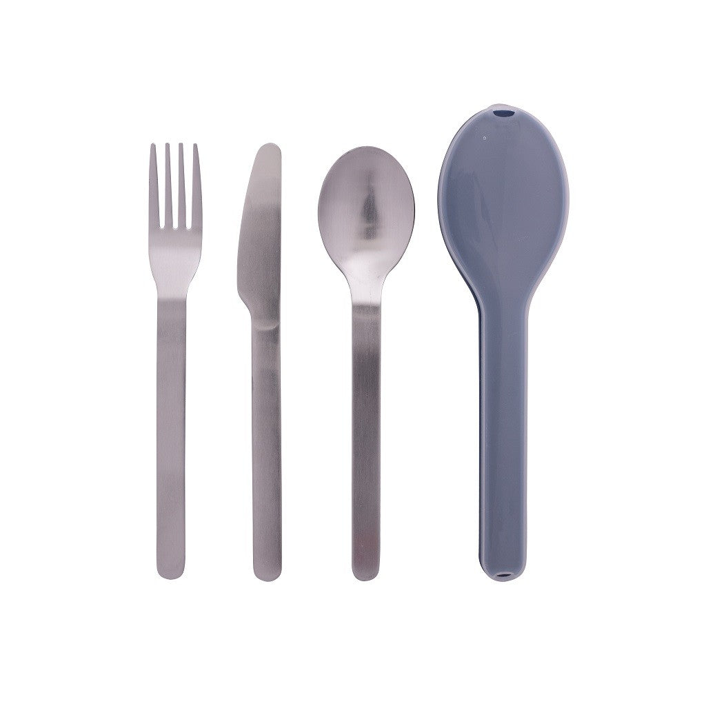 Avanti Slim Lunch Cutlery Set (C18) - Stainless Steel Compact Utensils for Office, Travel & Picnics - Fork, Knife & Spoon Set