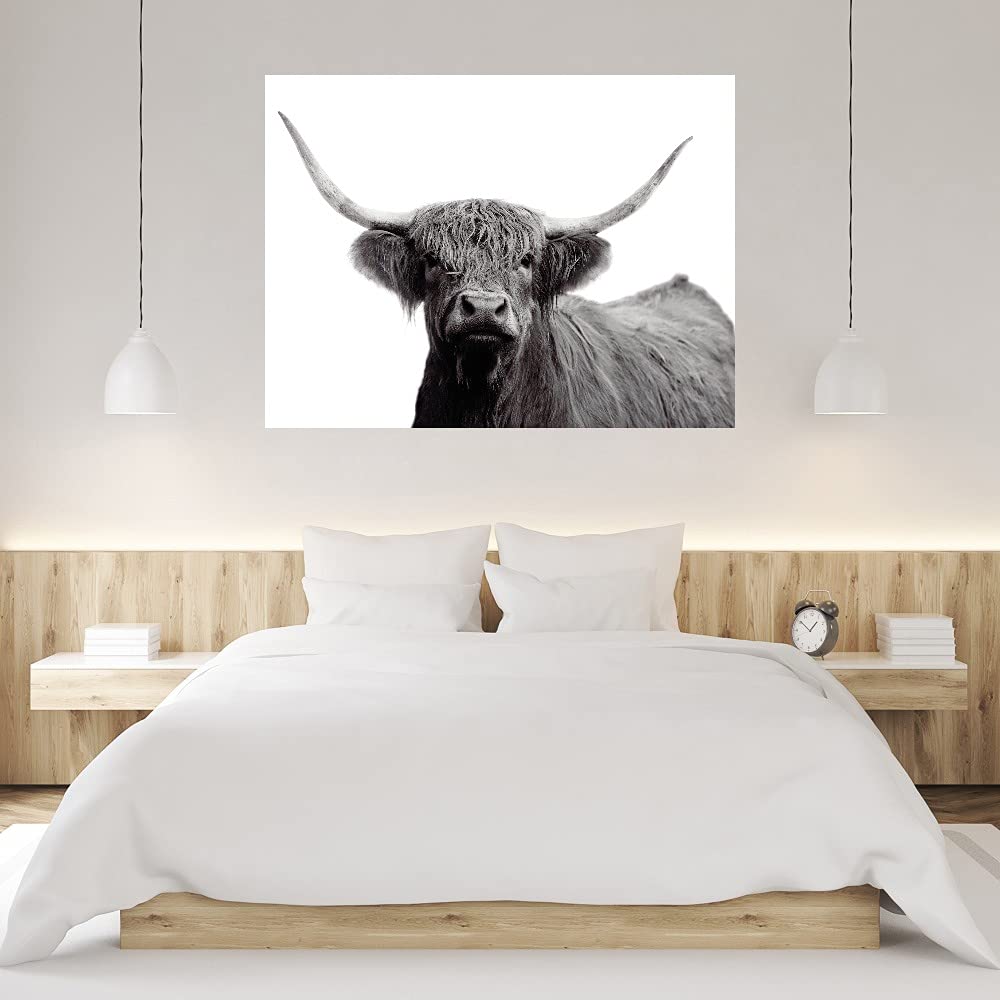 Highland Mist Fine Art Canvas Wall Decor by Bill Philip - 43x32 Inches - Ready to Hang for Living Room, Bedroom, Office & More - Nature Landscape Painting for Home & Commercial Spaces