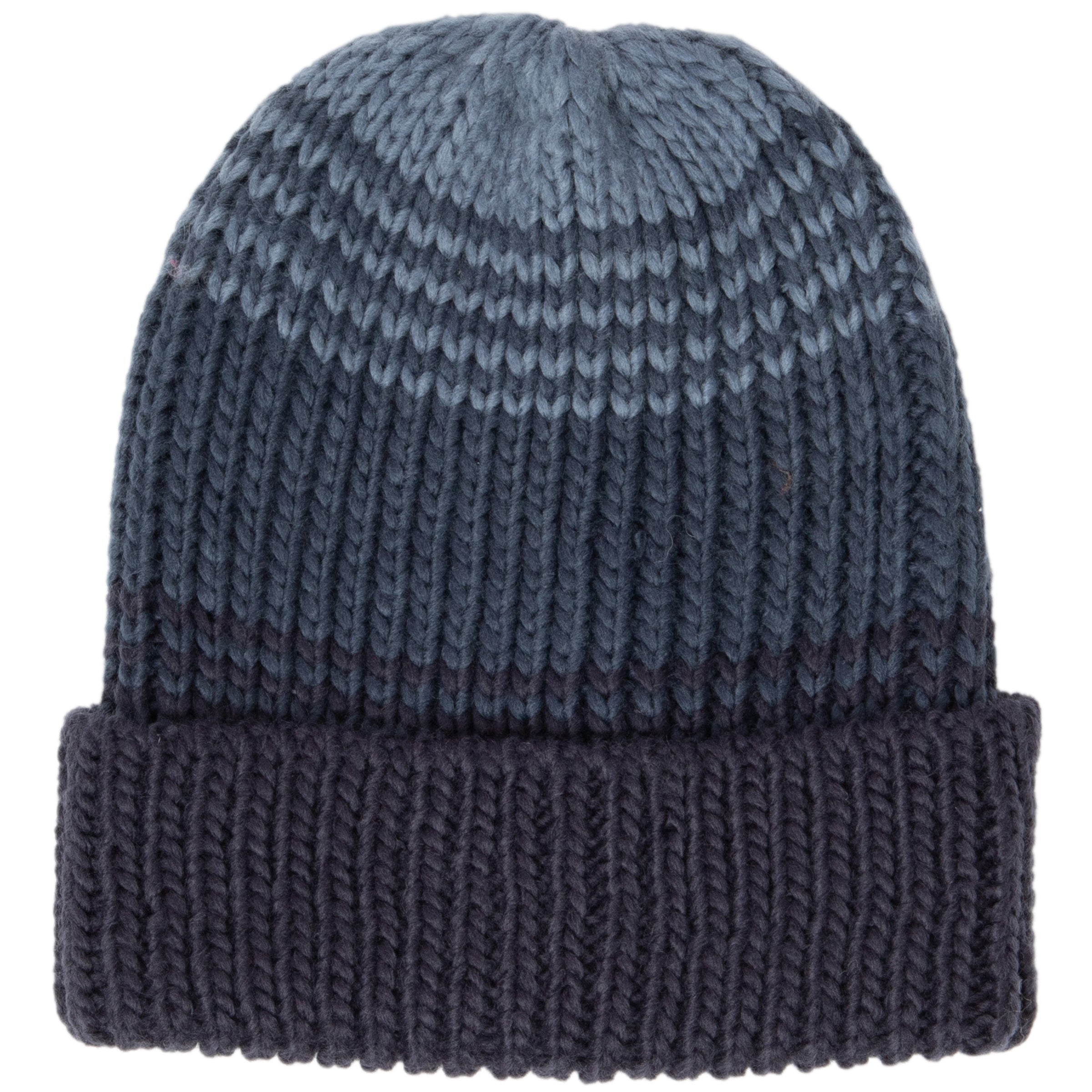 Men's Stylish Gradient Knit Cuffed Beanie - Winter Warm Fleece Lined Hat for Outdoor Activities & Casual Wear