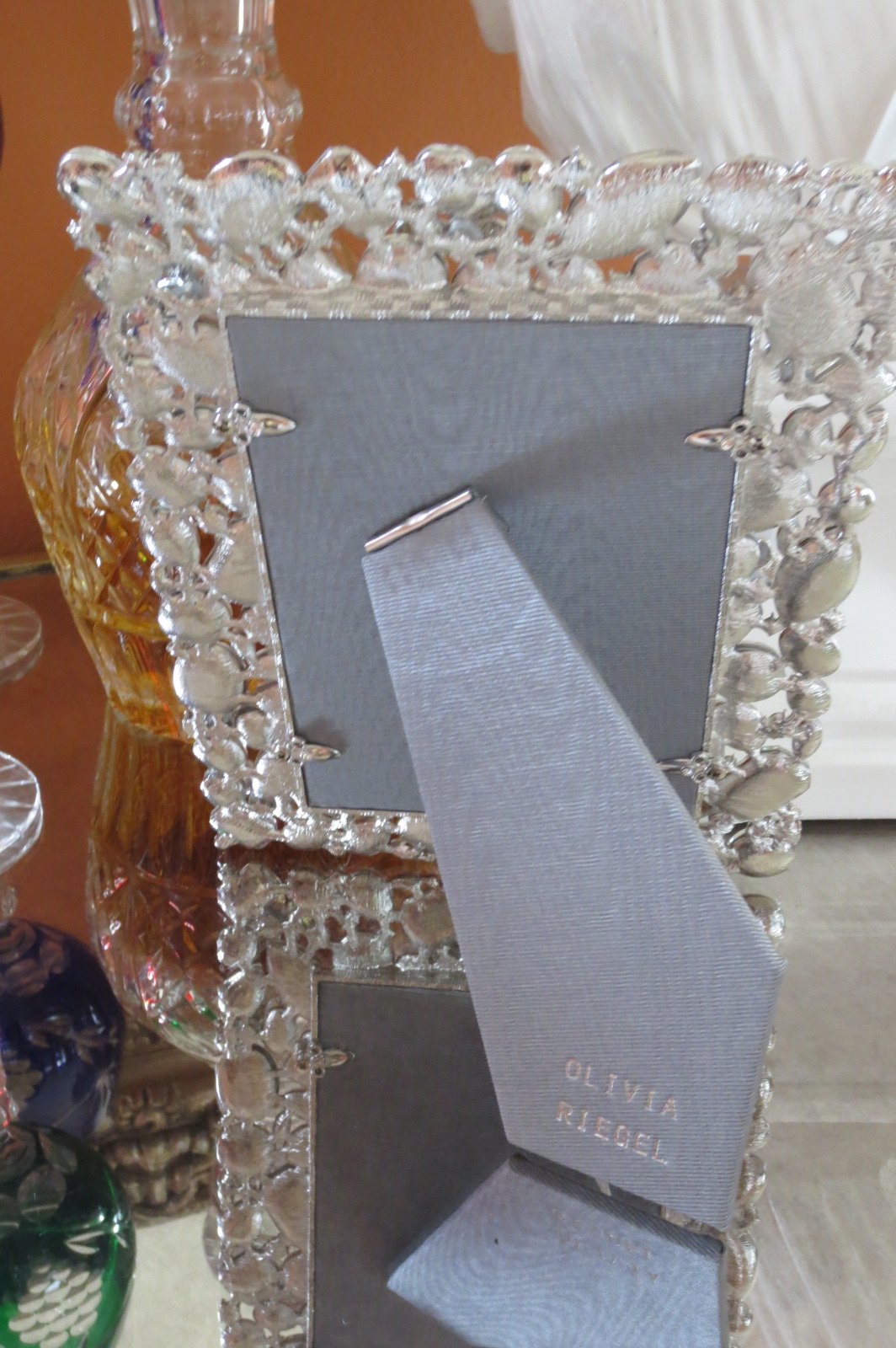 Olivia Riegel Roxy Swarovski Crystal Photo Frame 5x7 Inches - Elegant Display for Wedding, Anniversary, or Home Decor Gifts