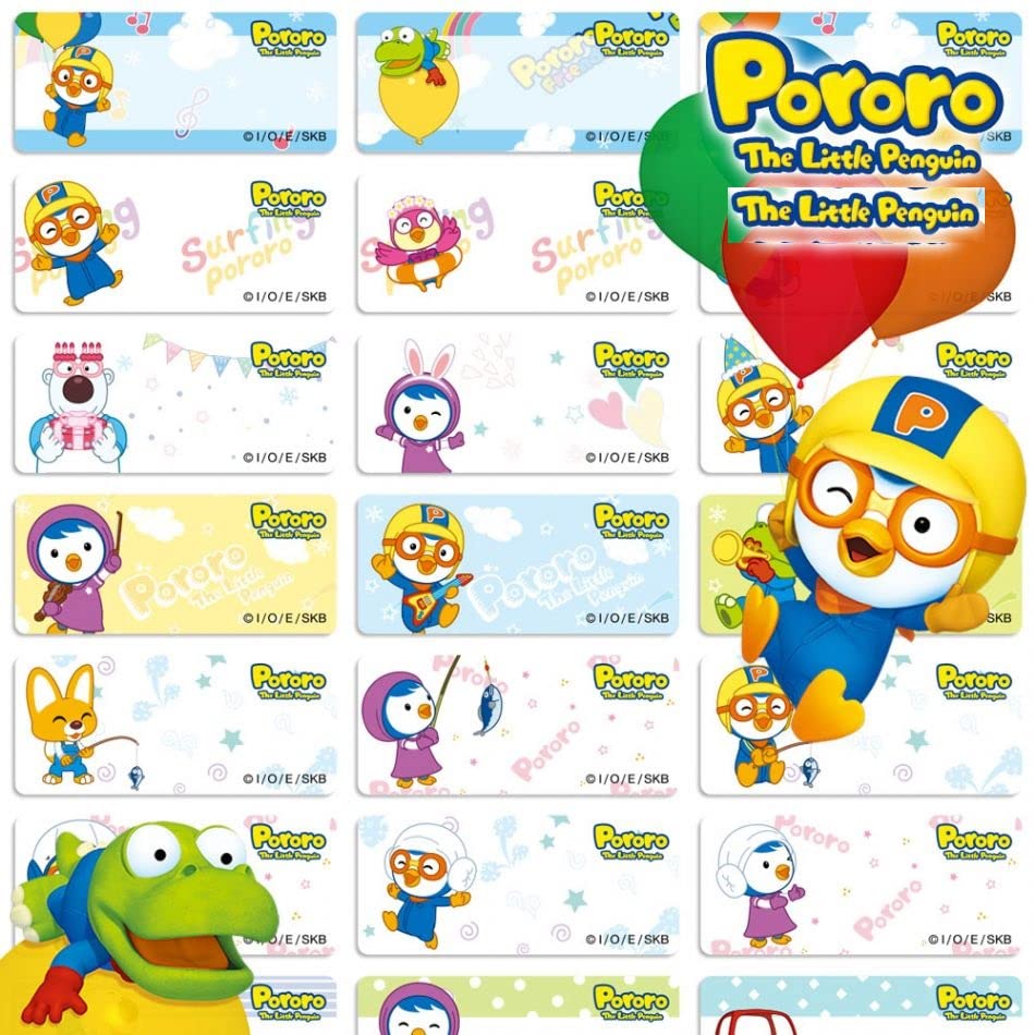 Custom Name Labels for Kids - Personalized School & Daycare Name Stickers (42 Pack) - Waterproof Durable Labels for Backpacks, Lunch Boxes & School Supplies - The Little Penguin