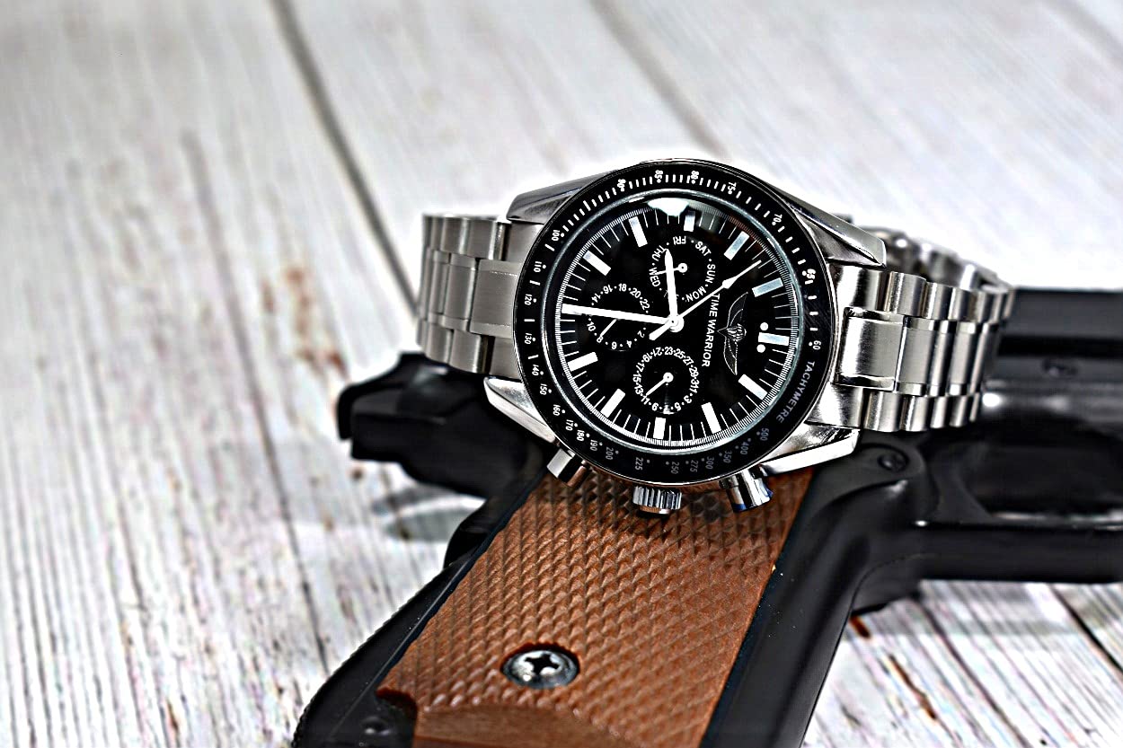 Men's Stainless Steel Chronograph Waterproof Automatic Watch - Perfect for Business, Casual & Outdoor Activities
