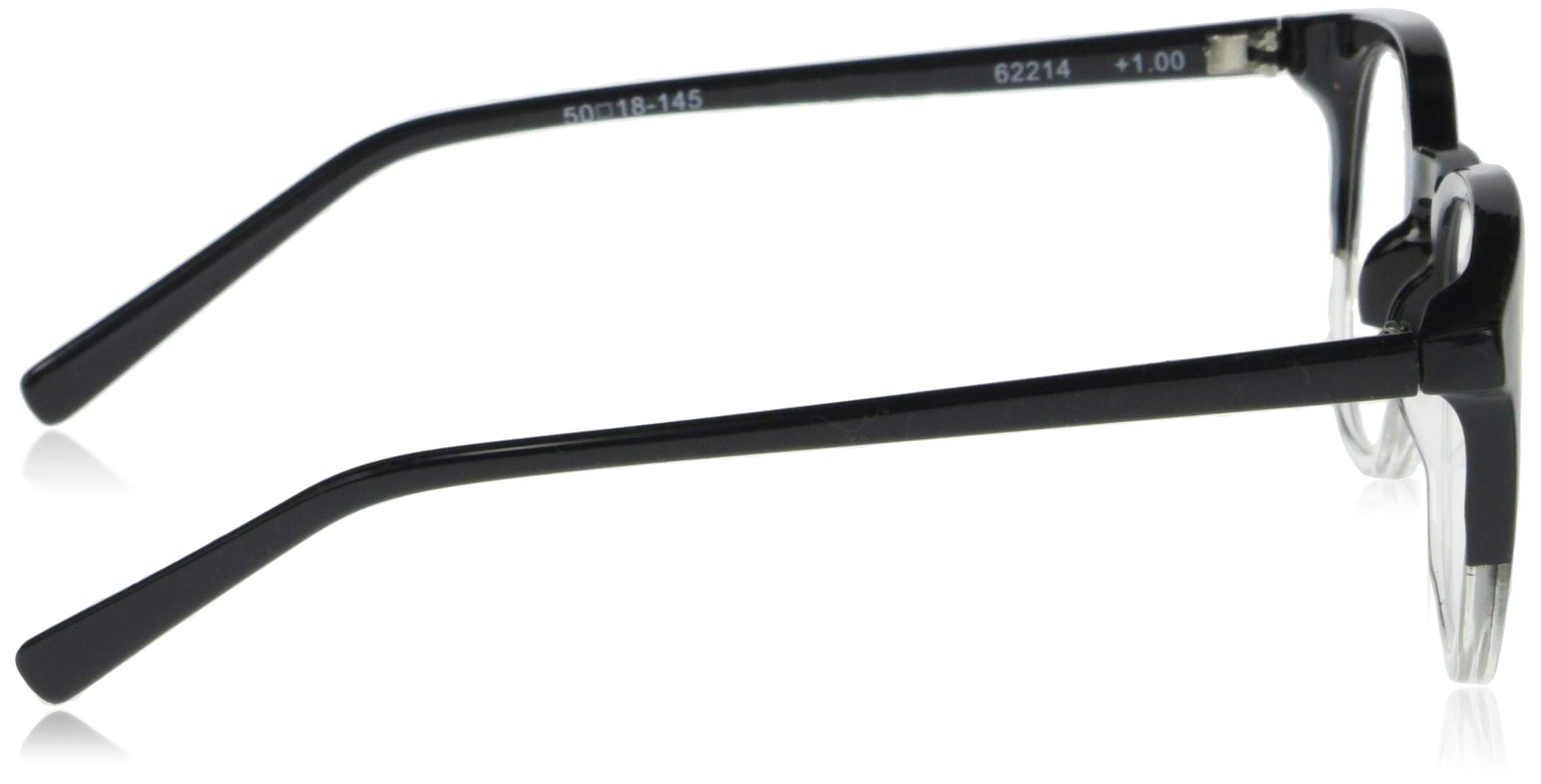 A.J. Morgan Noir Square Reading Glasses - Stylish & Lightweight for Reading, Computer Use & Fashion Accessories