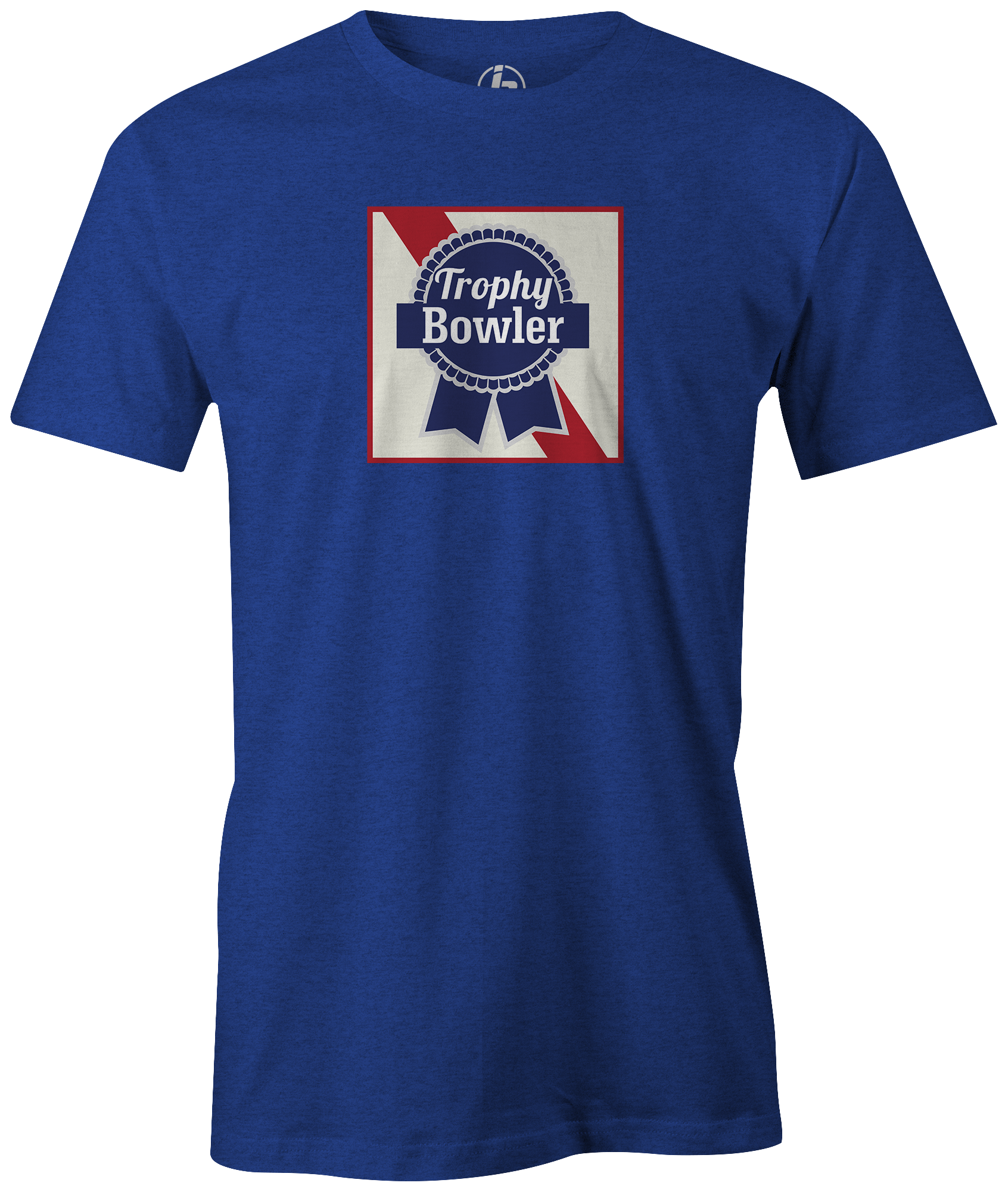 Pabst Blue Ribbon Beer League Bowling Trophy Bowler T-Shirt - Vintage Style Cotton Tee for Casual Wear, Sports Bars & Bowling Nights