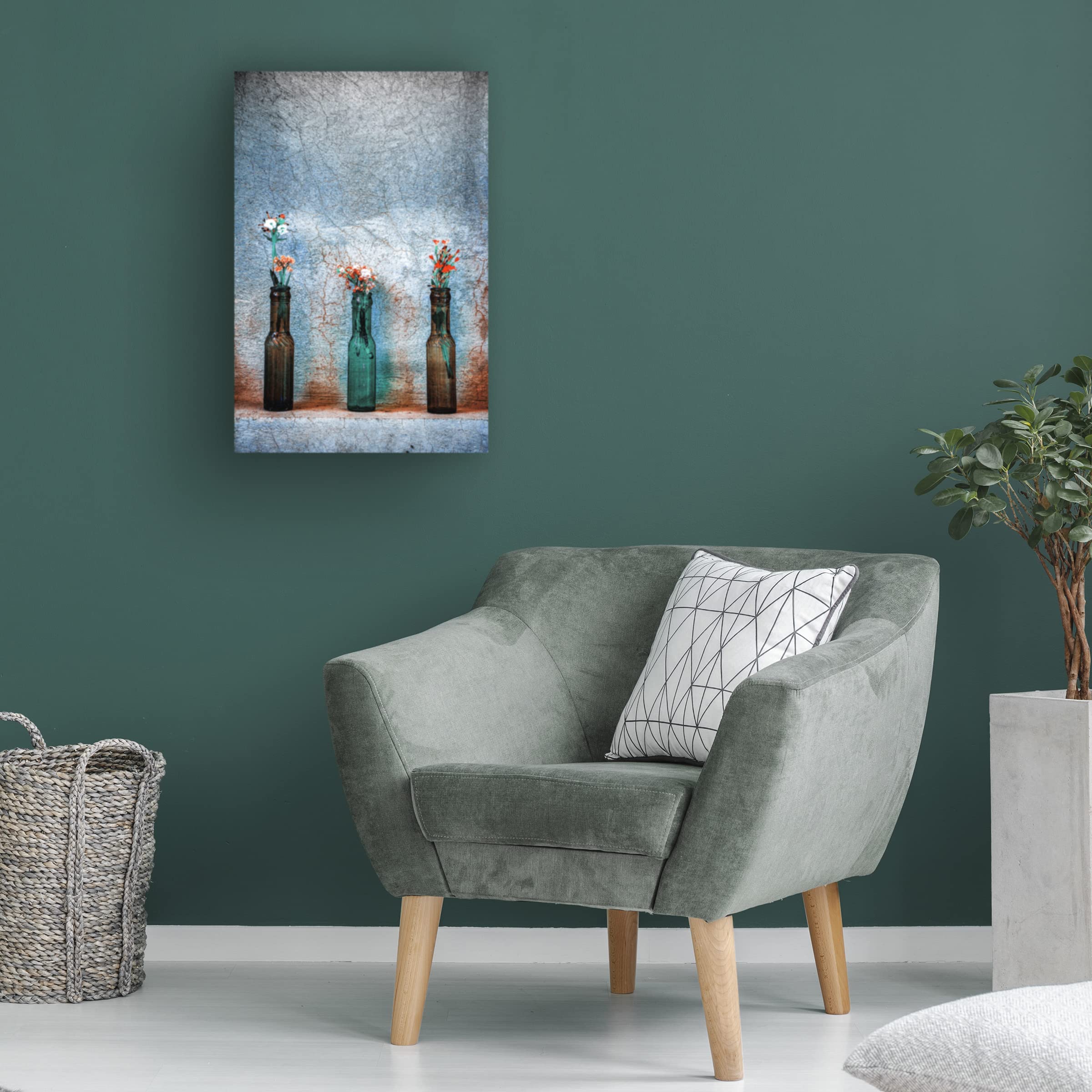 Trademark Fine Art 'Lovely Little Flowers' Canvas Wall Art Print by Afshin Saeidinia - Floral Home Decor for Living Room, Bedroom & Office