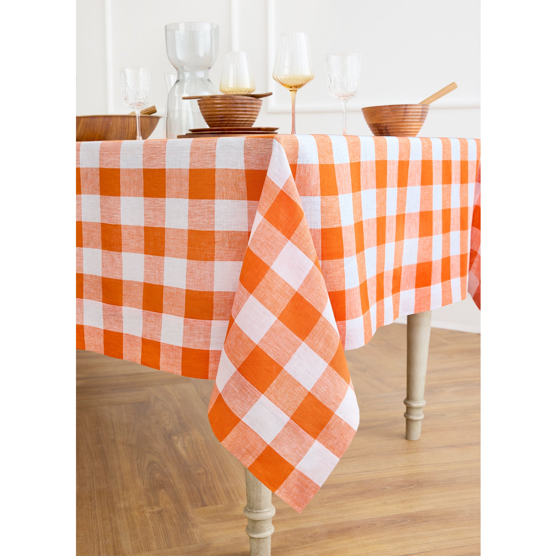 Buffalo Check Tablecloth - Red and Black Plaid Cotton Table Cover for Kitchen, Dining Room, and Picnic - Perfect for Holiday Decor and Outdoor Gatherings